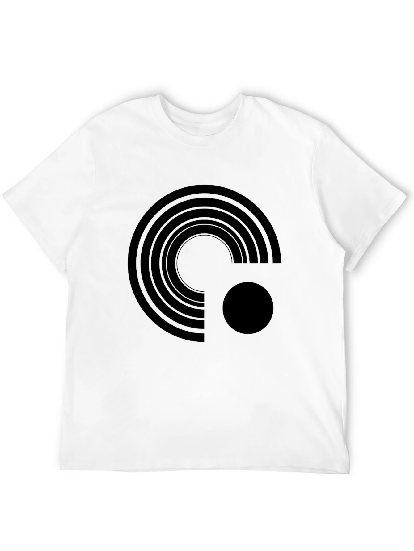 Black Modern Graphic Tee - Black Minimalist Design view 12