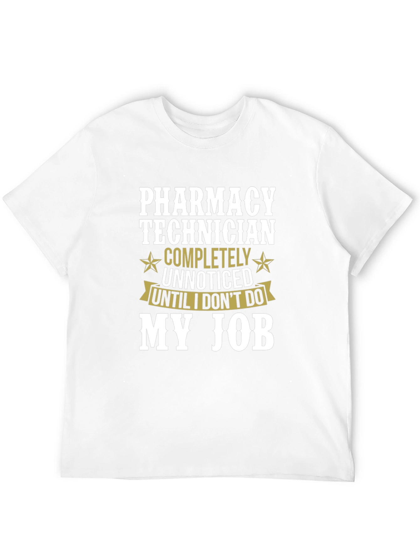 Black Pharmacy Technician T-Shirt - Unnoticed Job Pride view 12