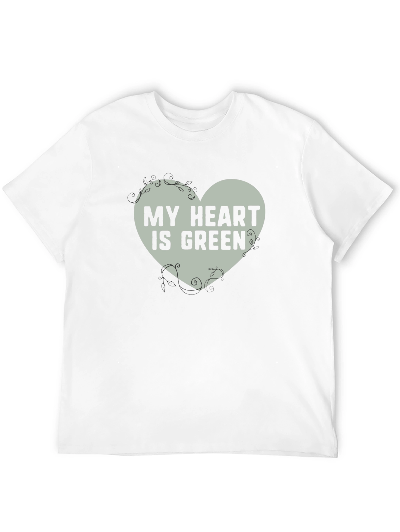 Black My Heart Is Green Graphic Tee - Eco Friendly Shirt view 12