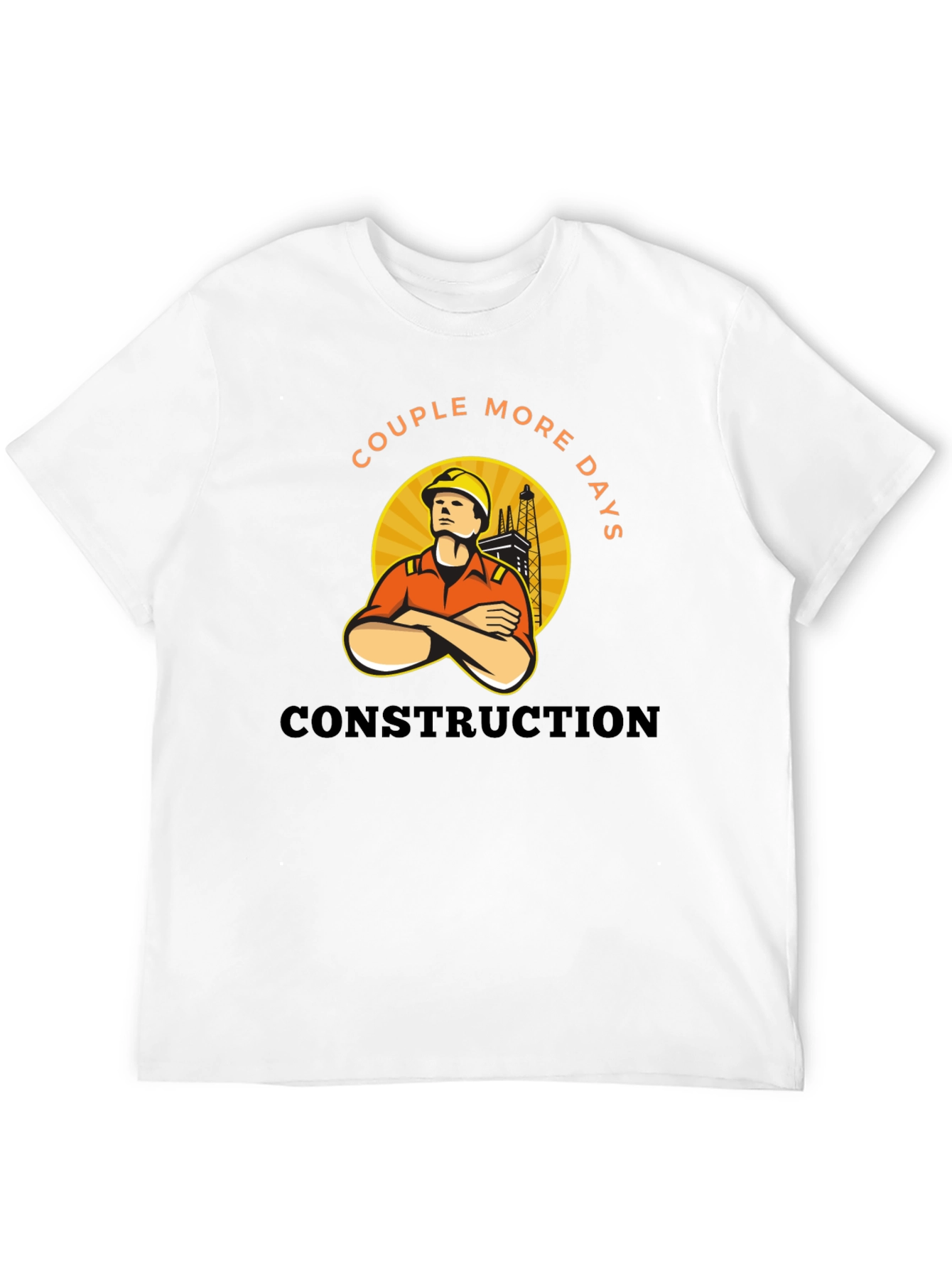 Black Construction Worker Tee - Couple More Days view 12