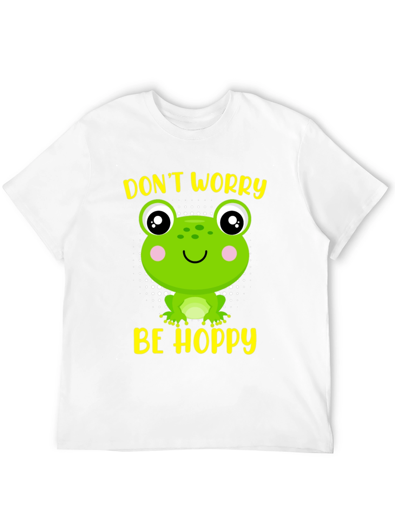 Black Don't Worry Be Hoppy Frog Graphic Tee view 12