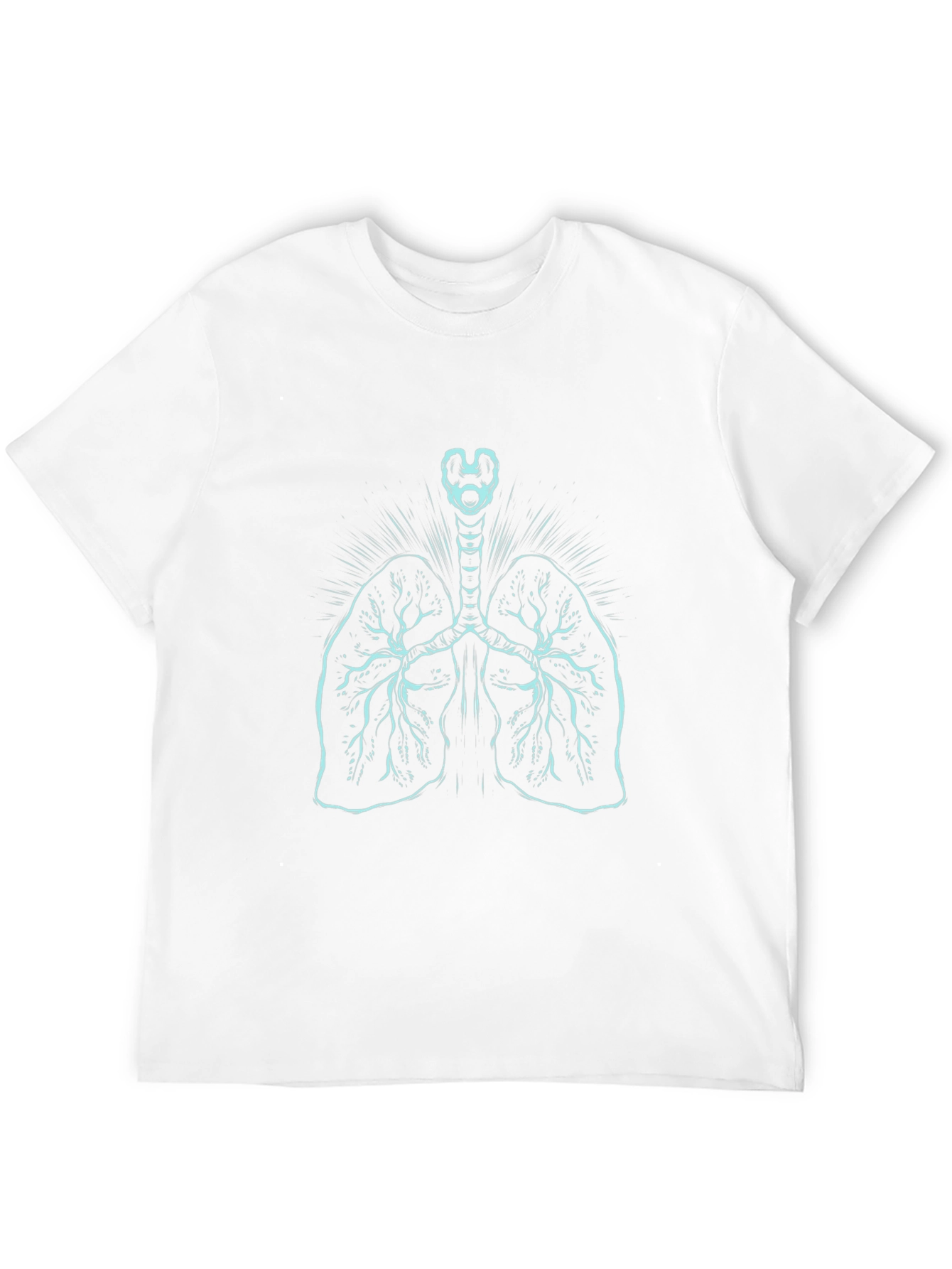 Black Anatomical Lungs Graphic Tee - Black view 12