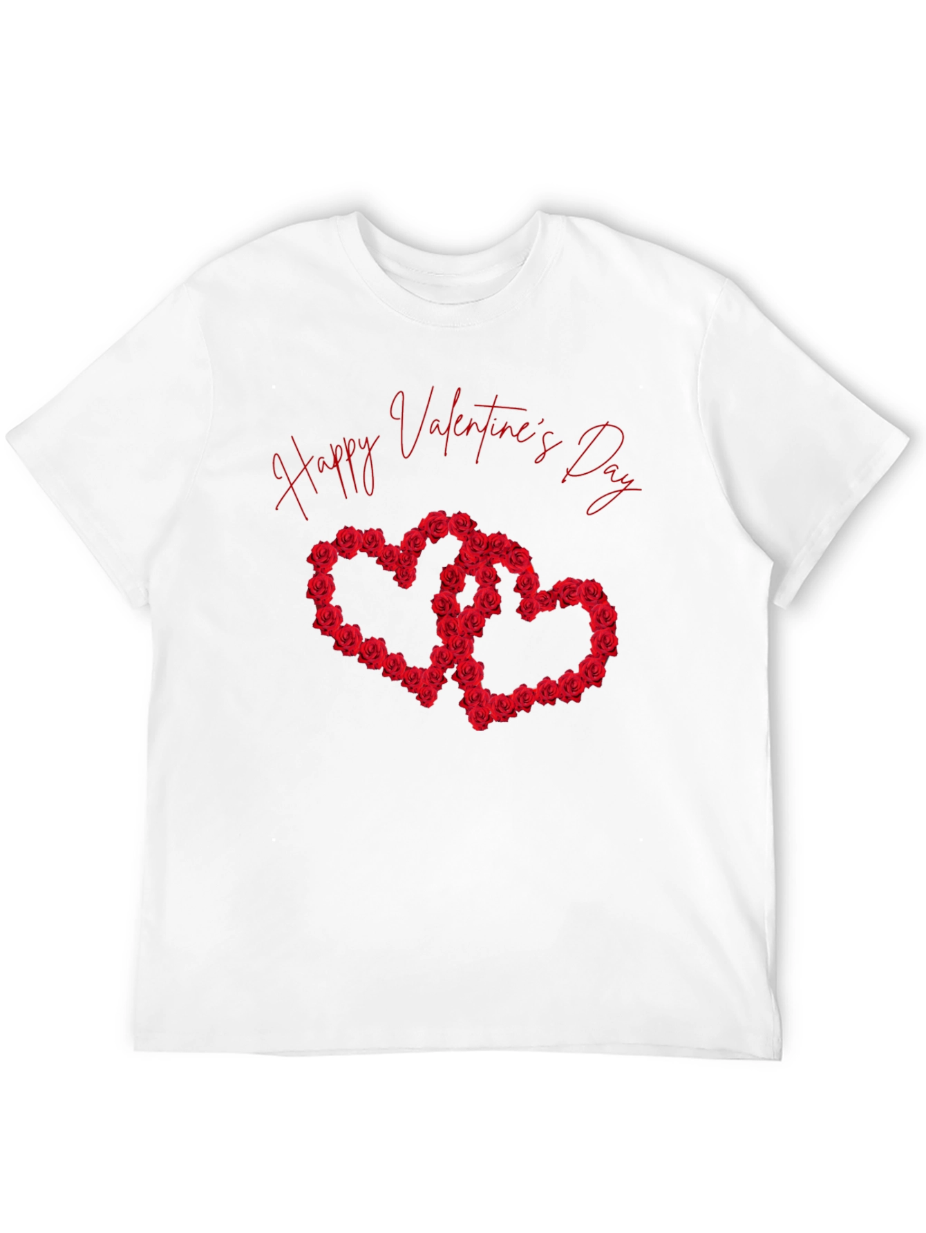 Black Happy Valentine's Day Rose Heart Graphic Tee view 12