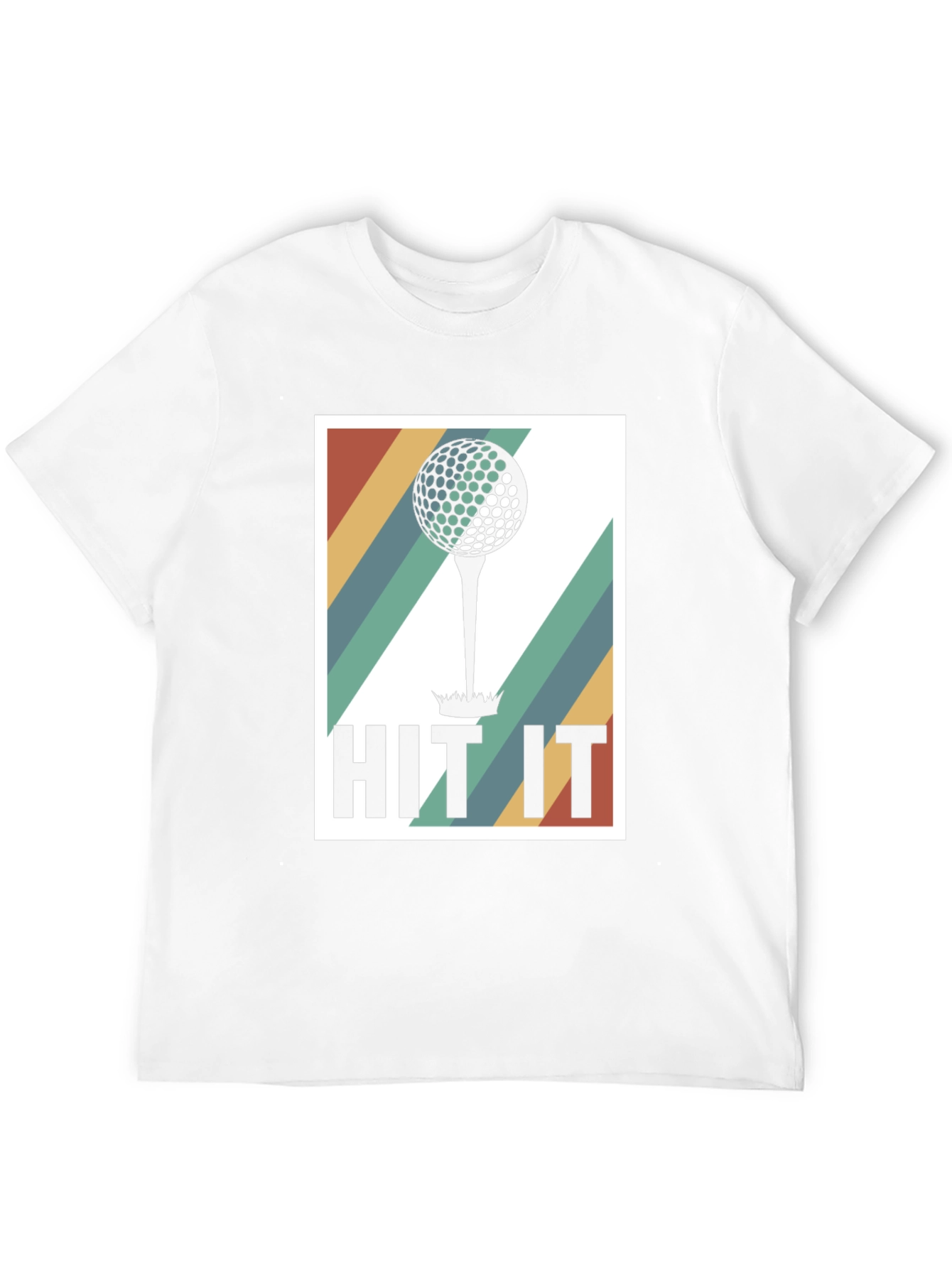 Black Retro Golf Hit It T-Shirt view 12