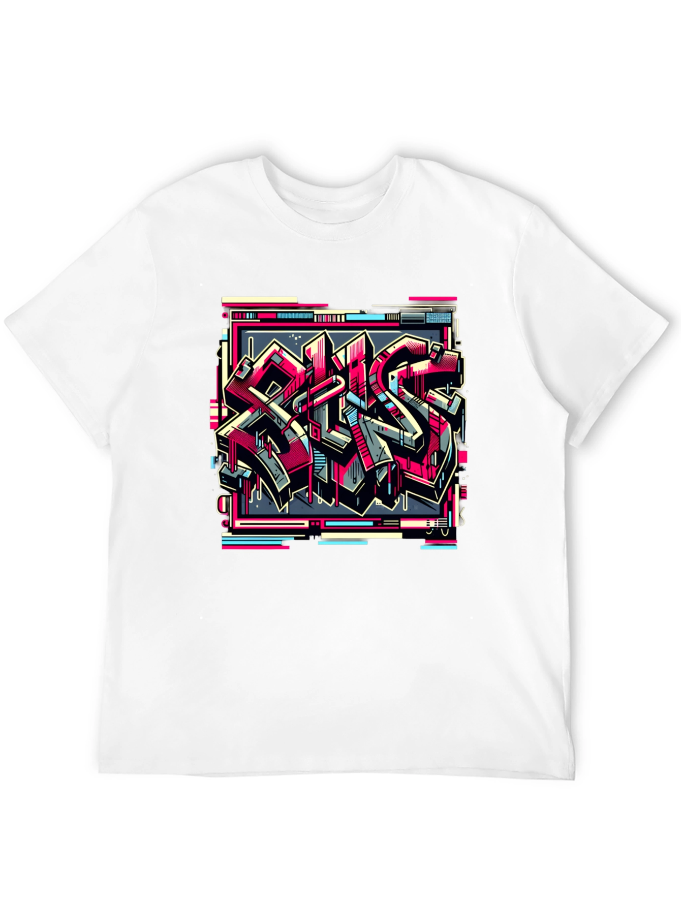 Black Urban Graffiti Graphic Tee - Street Style Black T-Shirt view 12