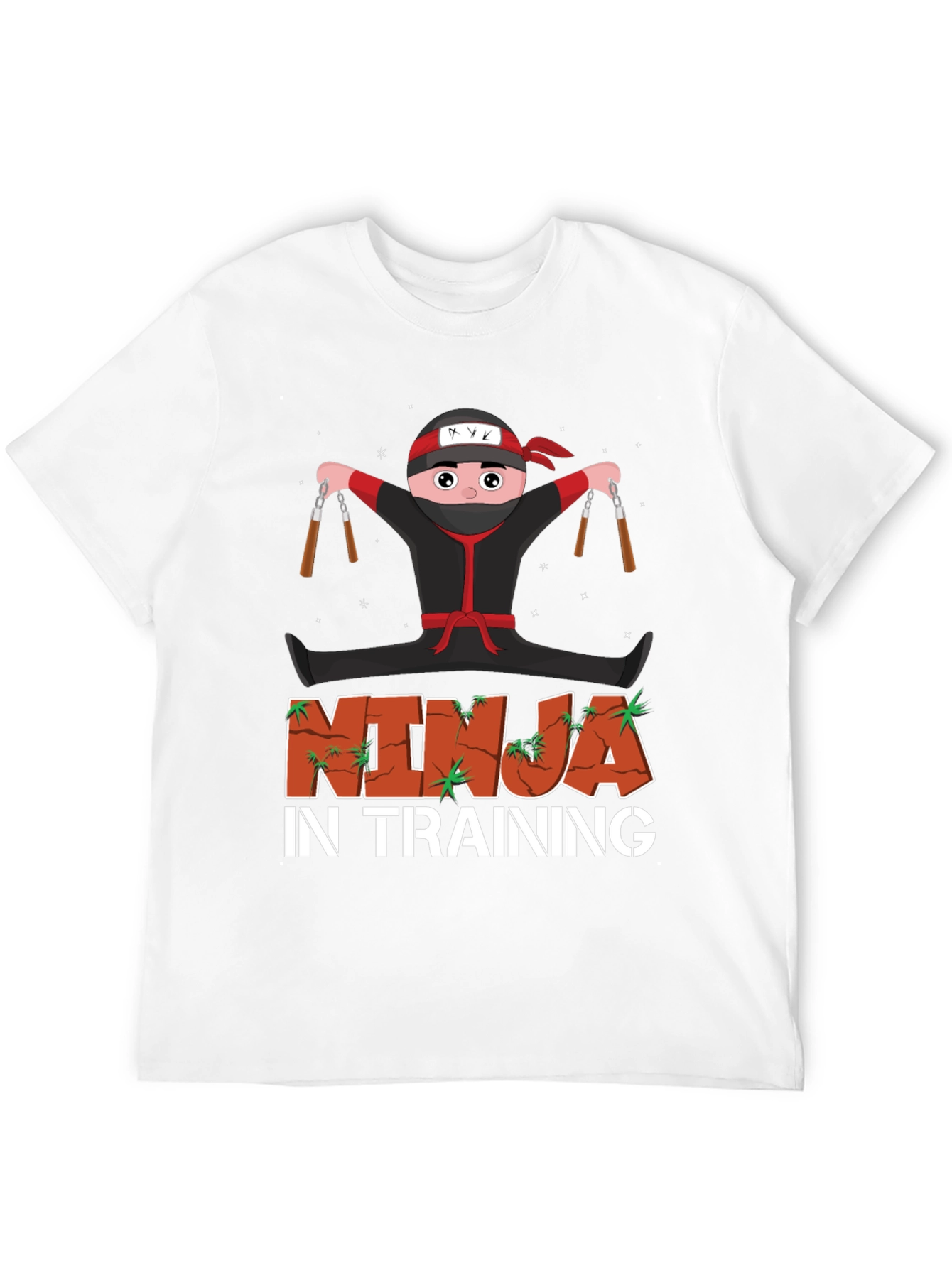 Black Ninja in Training Graphic Tee view 12