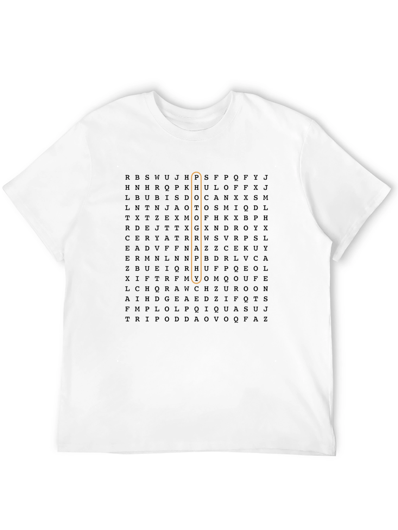 Black Word Search Graphic Tee - Hidden Message T-Shirt view 12