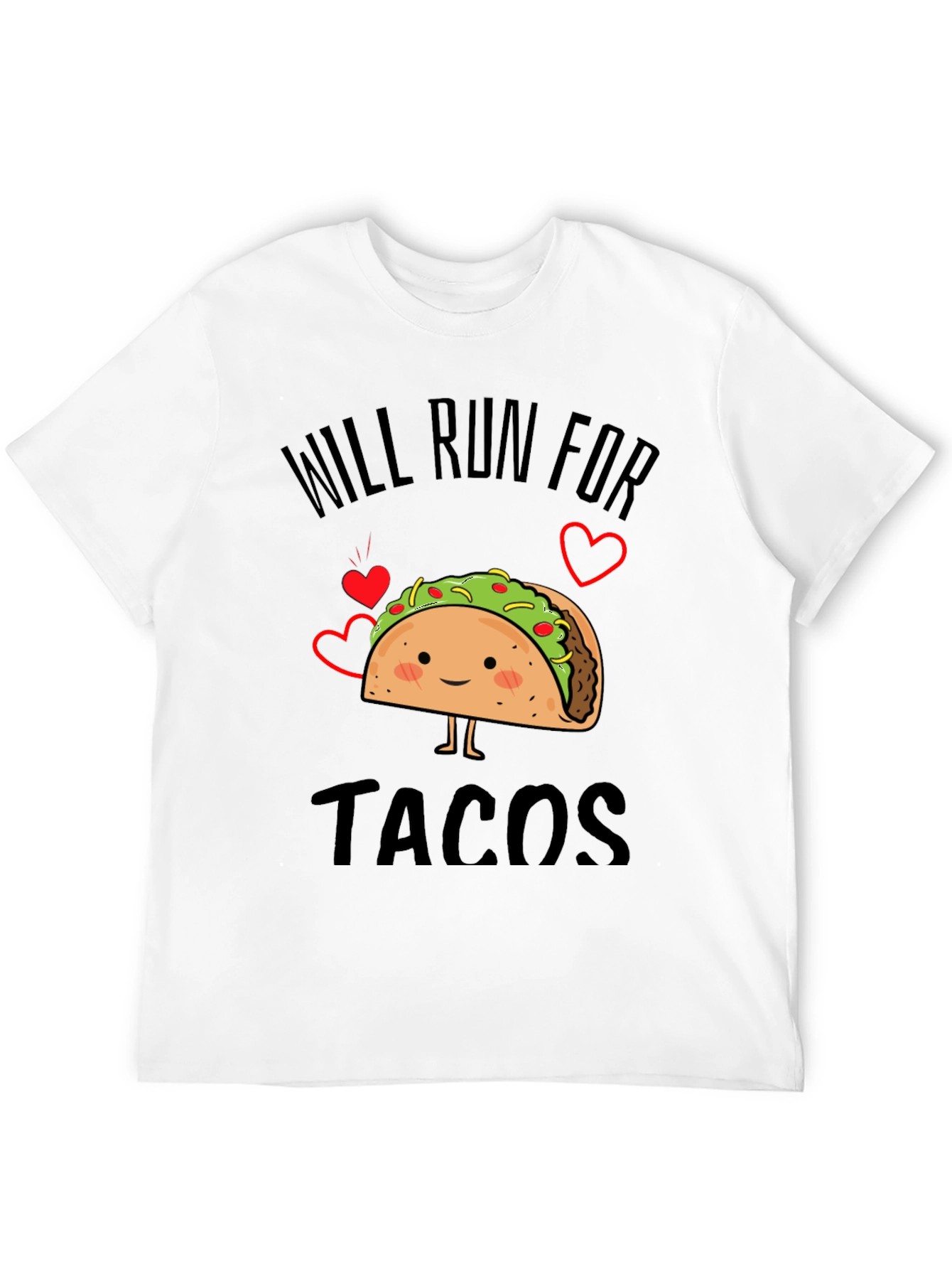 Black Will Run for Tacos Funny Graphic Tee Shirt view 12