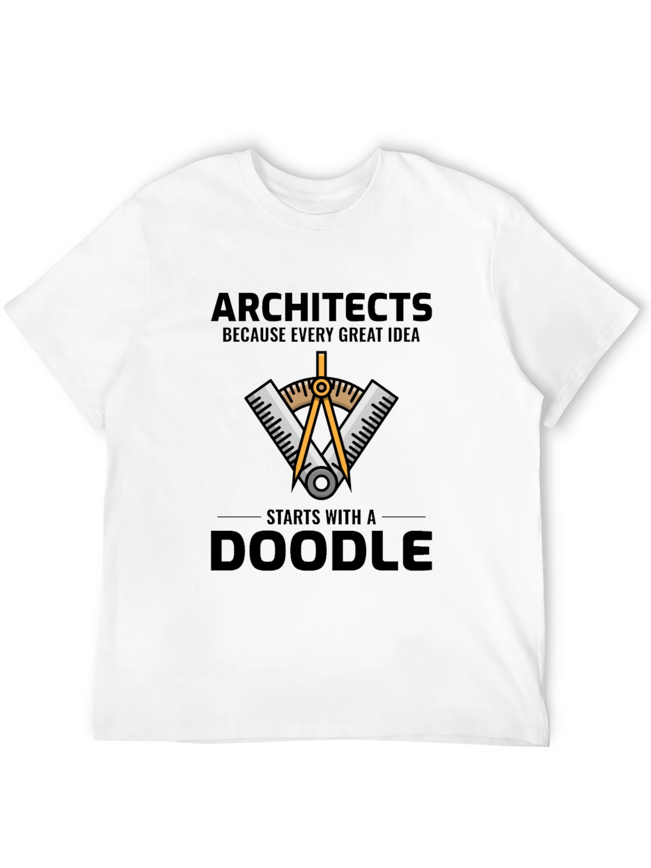 Black Architects Doodle Graphic T-Shirt view 12