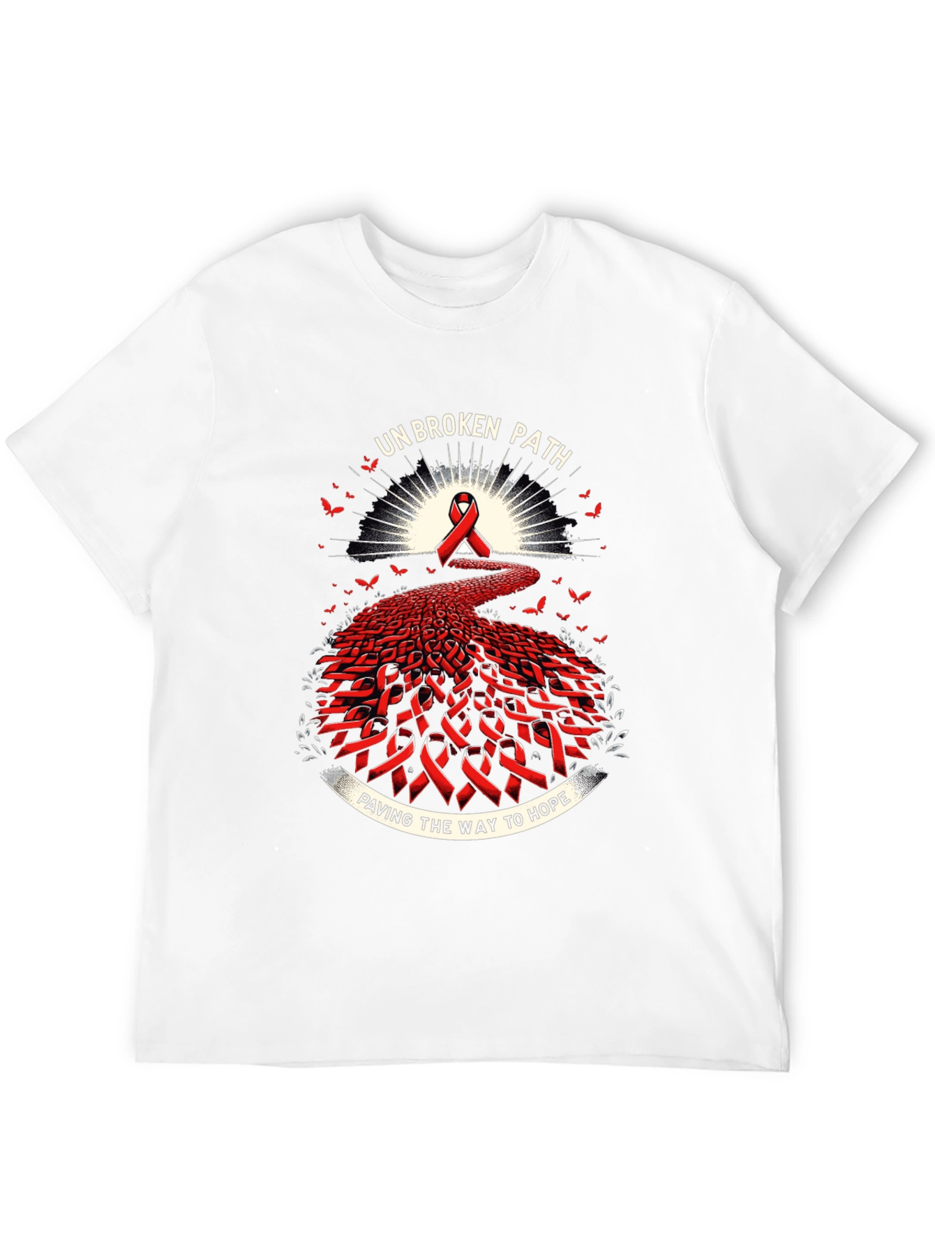 Black Unbroken Path Awareness T-Shirt view 12