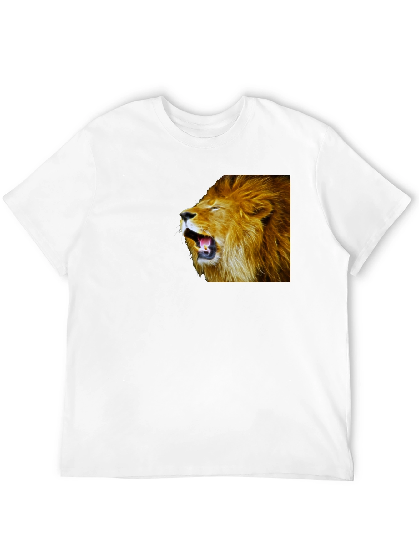 Black Roaring Lion Graphic Black T-Shirt view 12