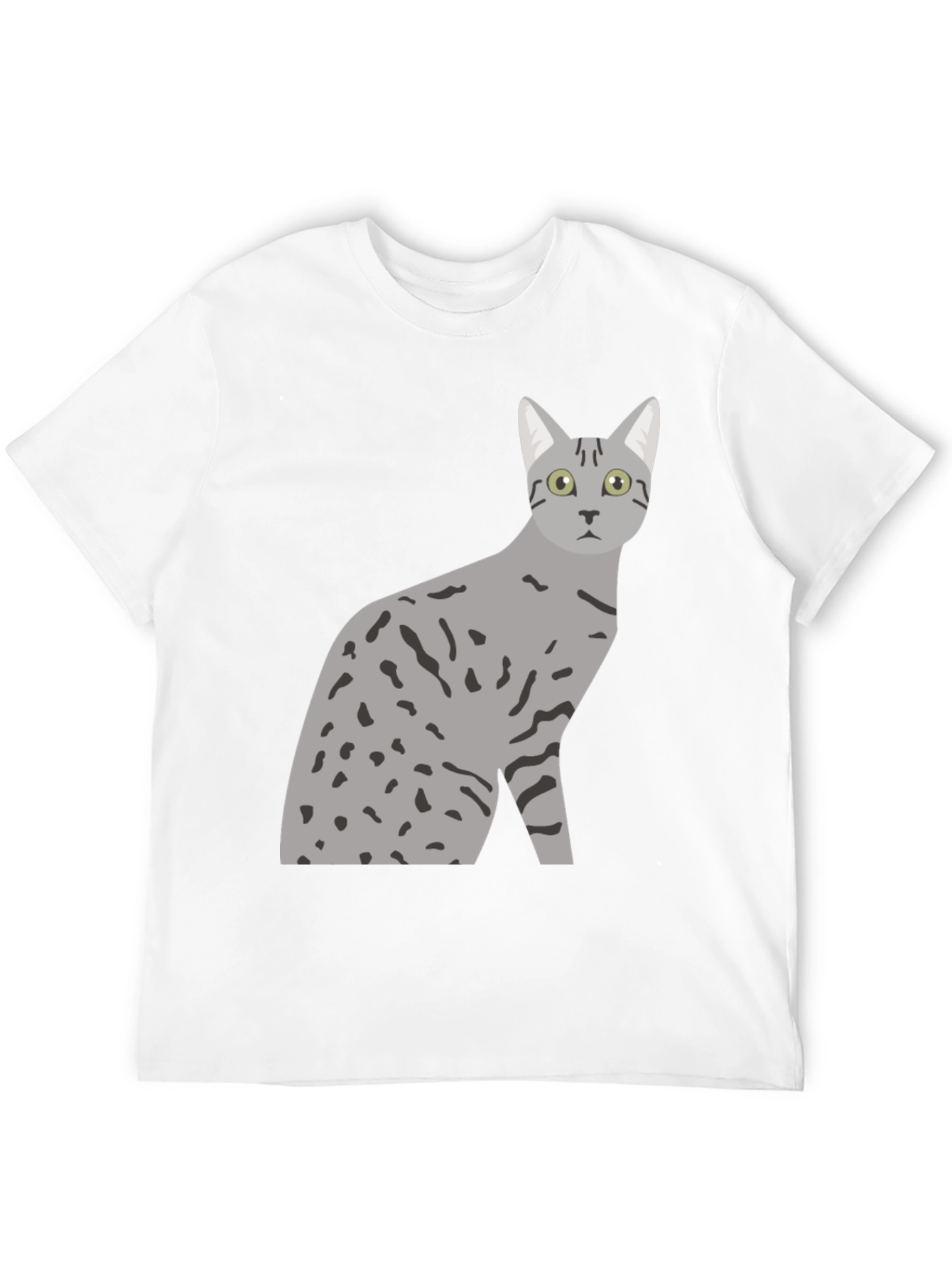 Black Cool Cat Graphic Tee - Black Cotton Blend Shirt view 12