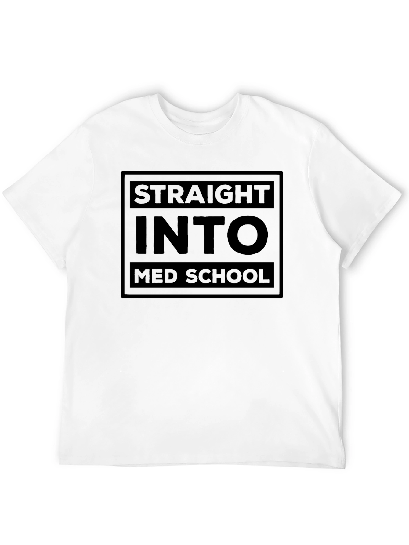 Black Straight Into Med School Black T-Shirt view 12