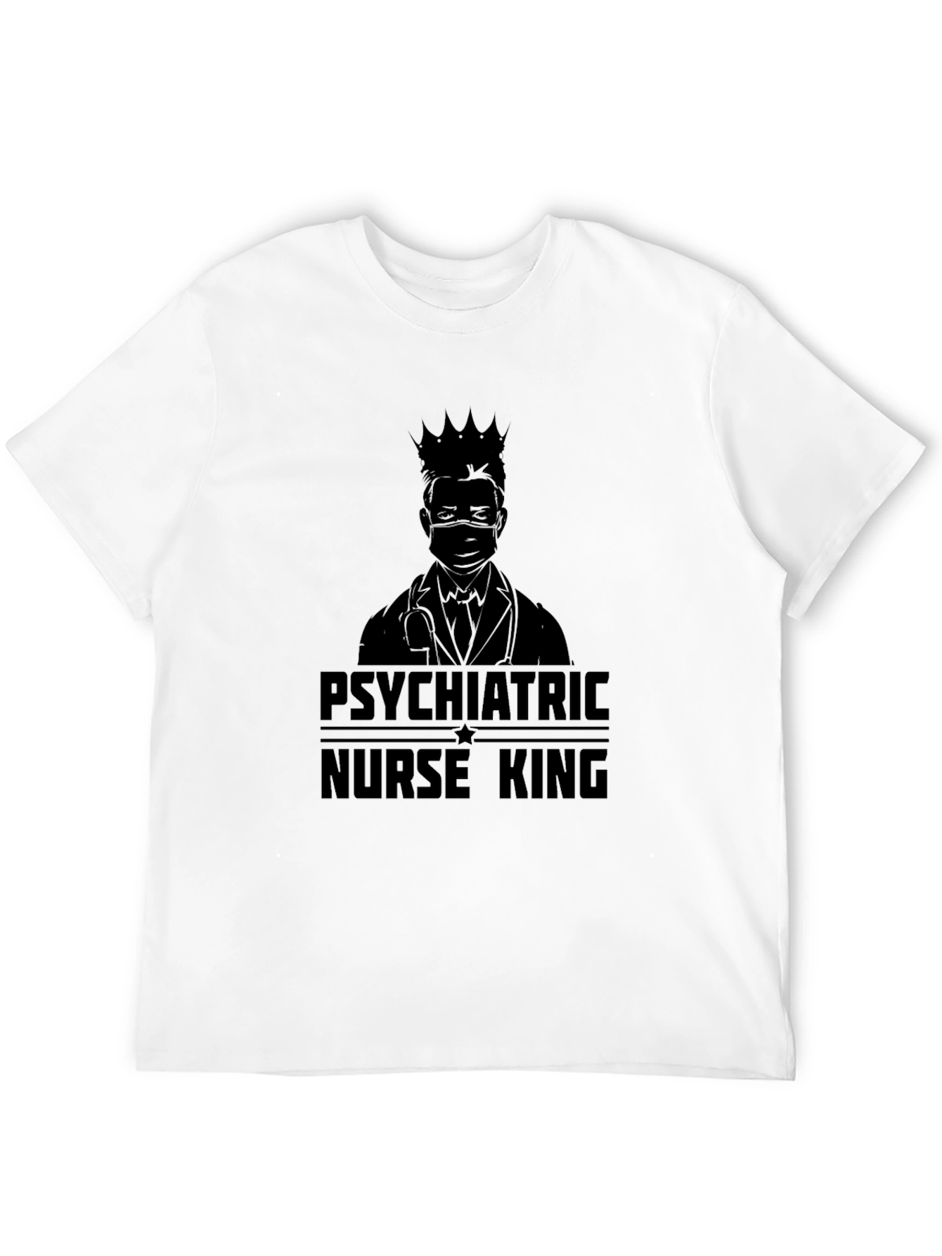 Black Psychiatric Nurse King T-Shirt view 12