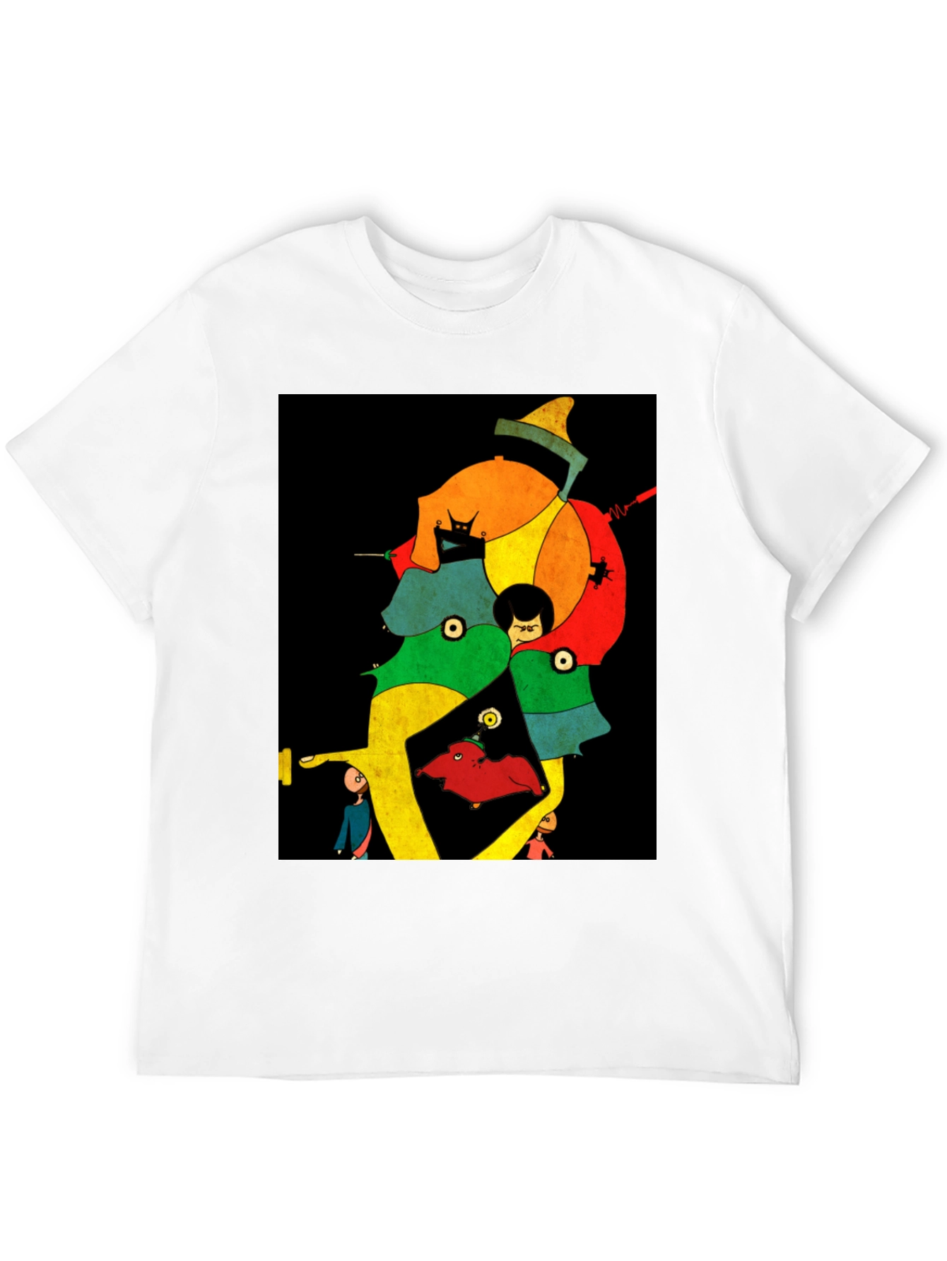 Black Abstract Art Print Black T-Shirt view 12