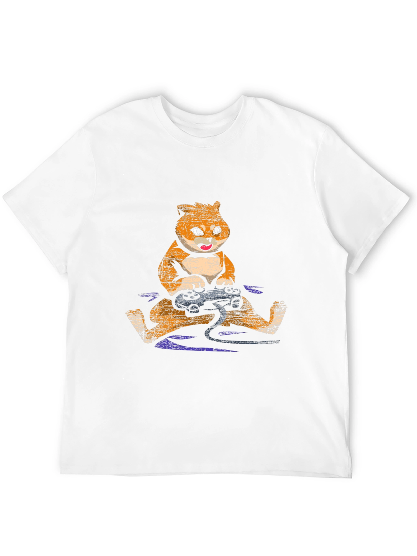 Black Gamer Fox Graphic T-Shirt view 12