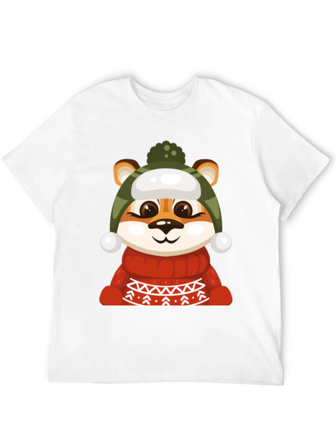 Black Cartoon Animal in Hat Sweater T-Shirt view 12
