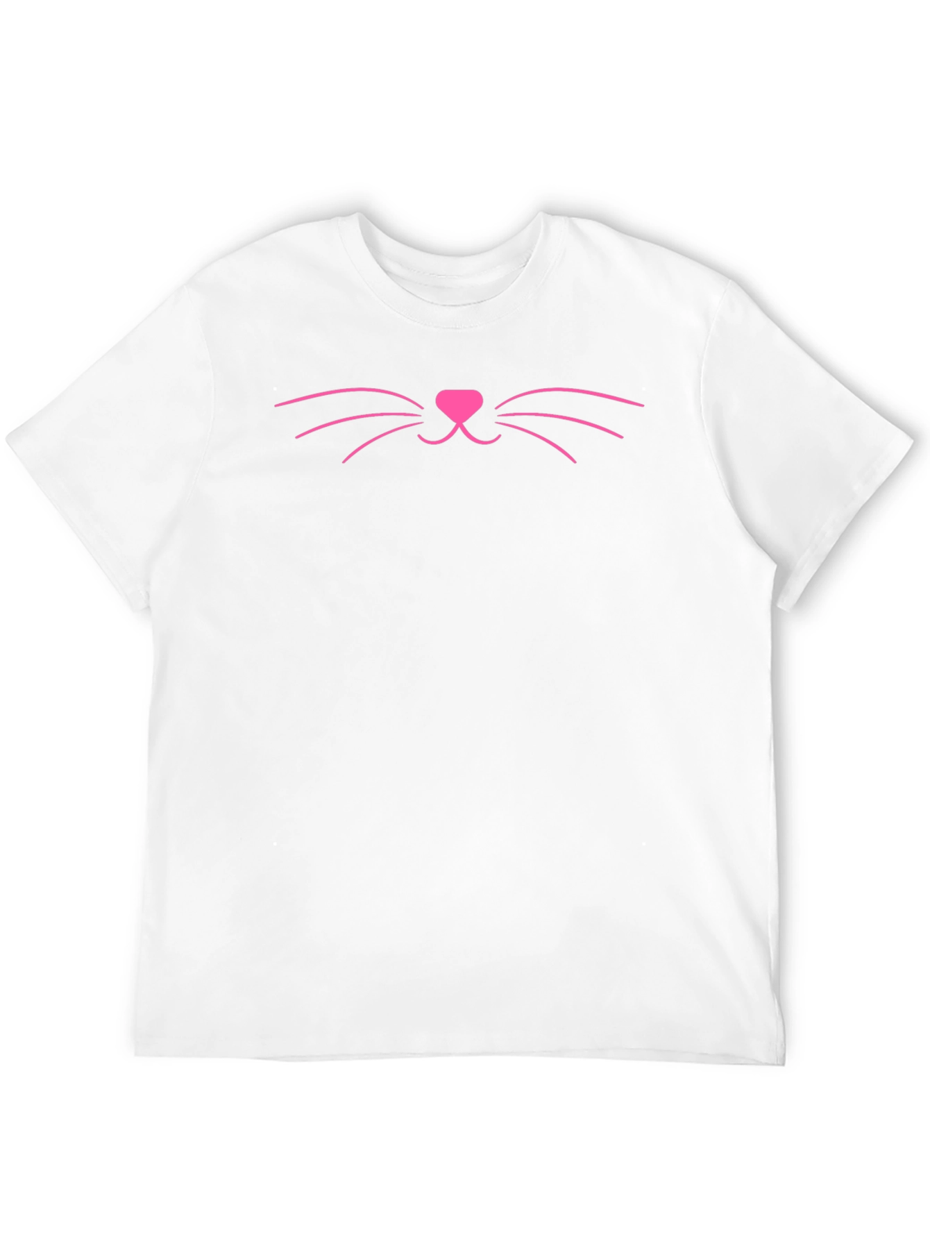 Black Cute Cat Face Graphic T-Shirt - Black view 12