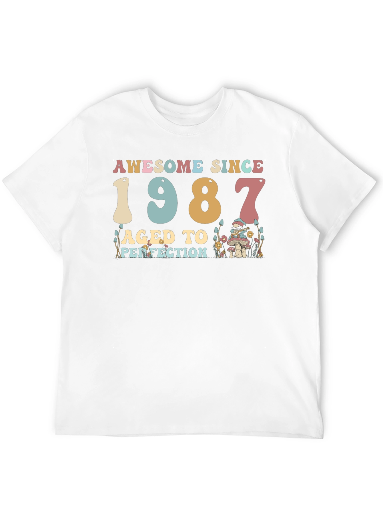 Black Awesome Since 1987 Birthday T-Shirt view 12