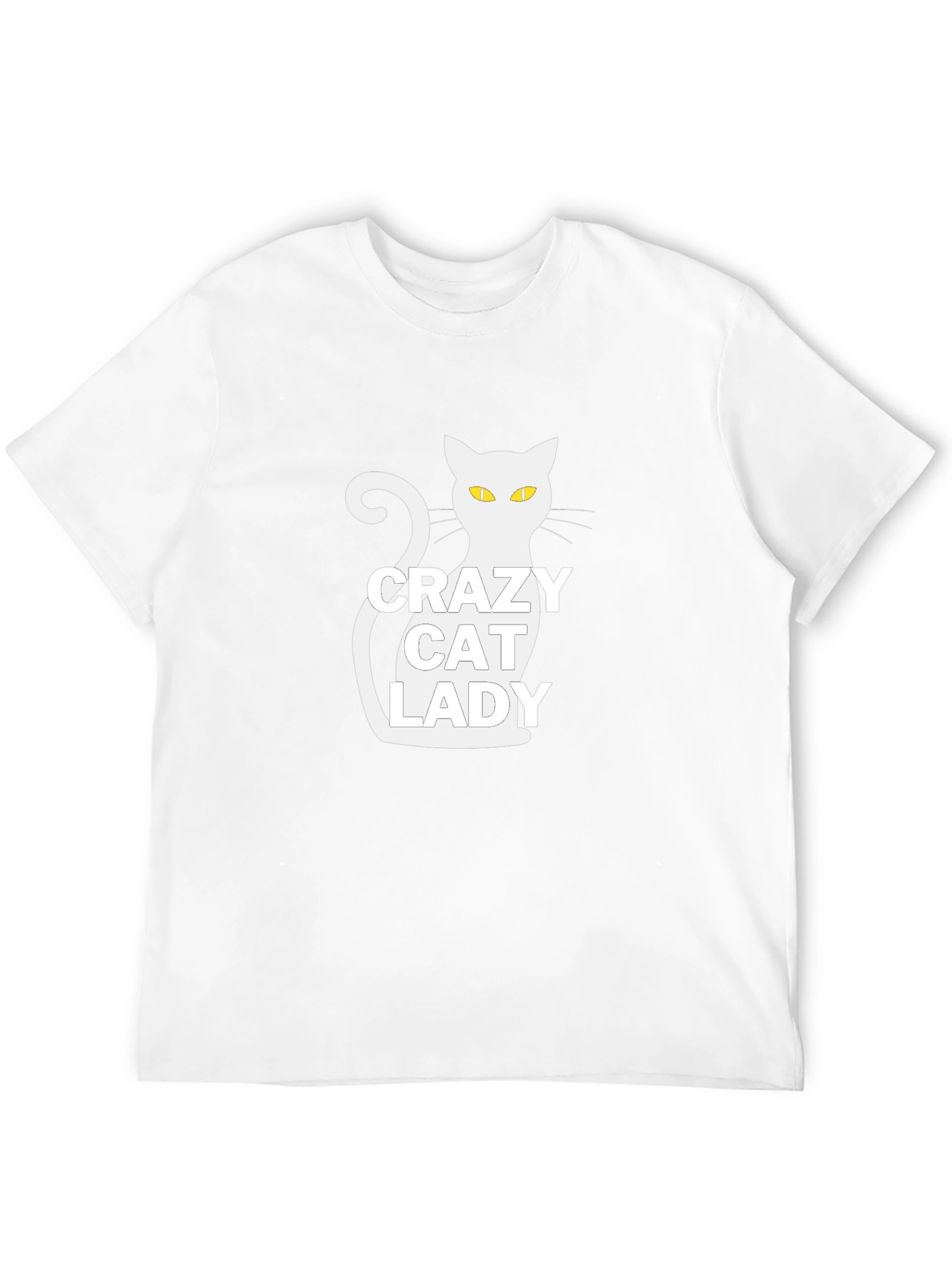 Black Crazy Cat Lady T-Shirt - Novelty Tee view 12