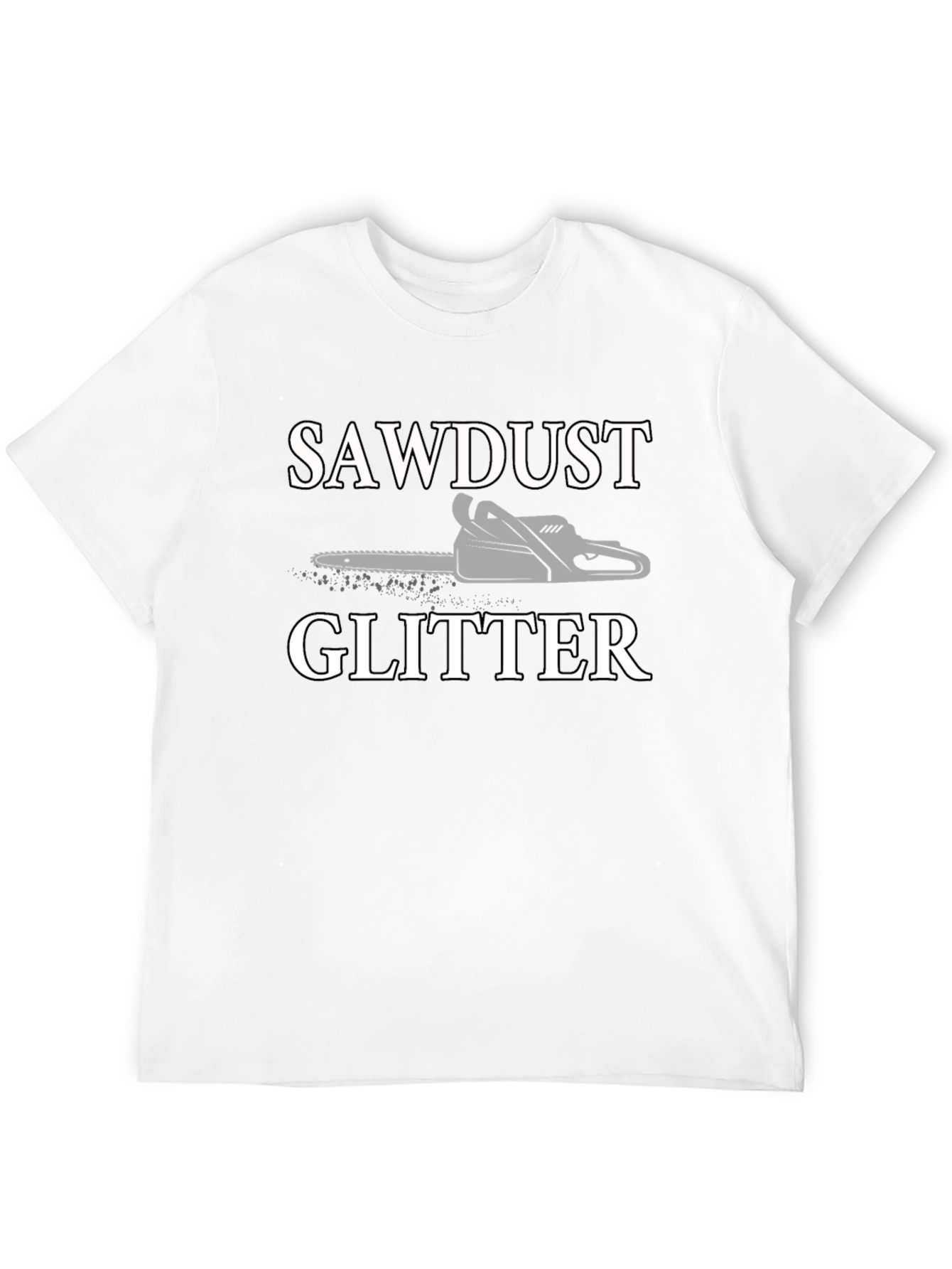 Black Sawdust Glitter T-Shirt - Black - Chainsaw Design view 12