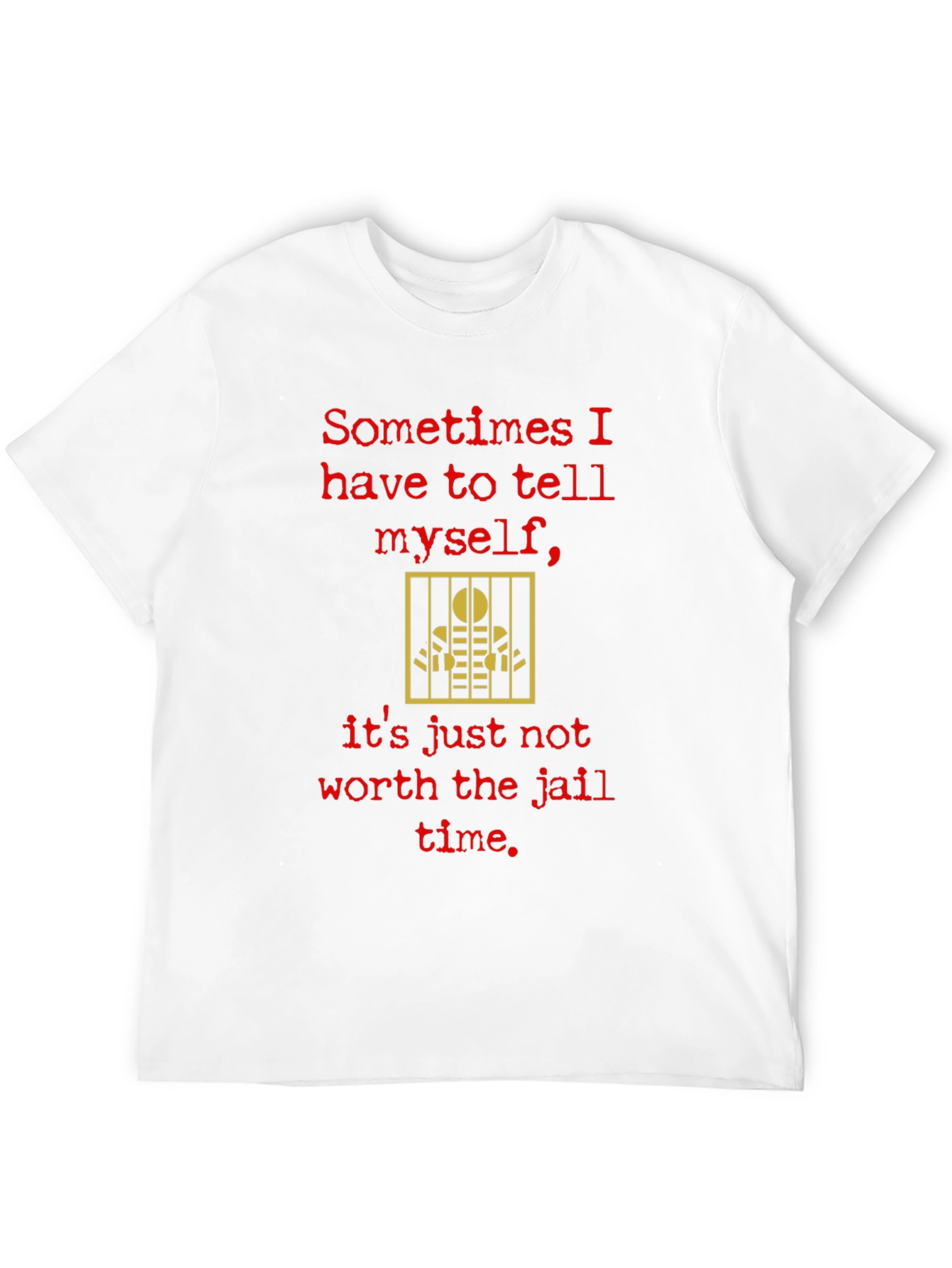 Black Funny "Jail Time" Graphic T-Shirt view 12