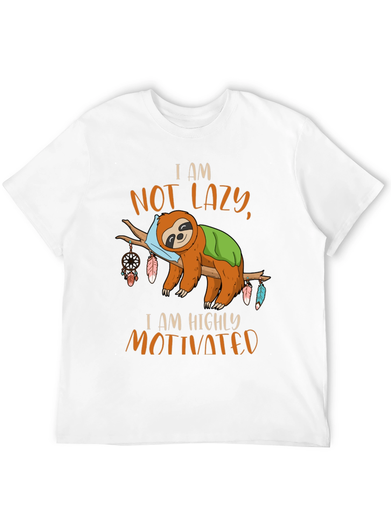 Black I Am Not Lazy Sloth Graphic Tee view 12