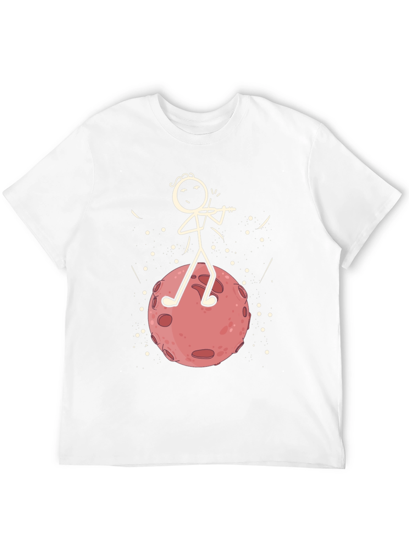 Black Moon Violinist Graphic T-Shirt - Black Cotton Tee view 12