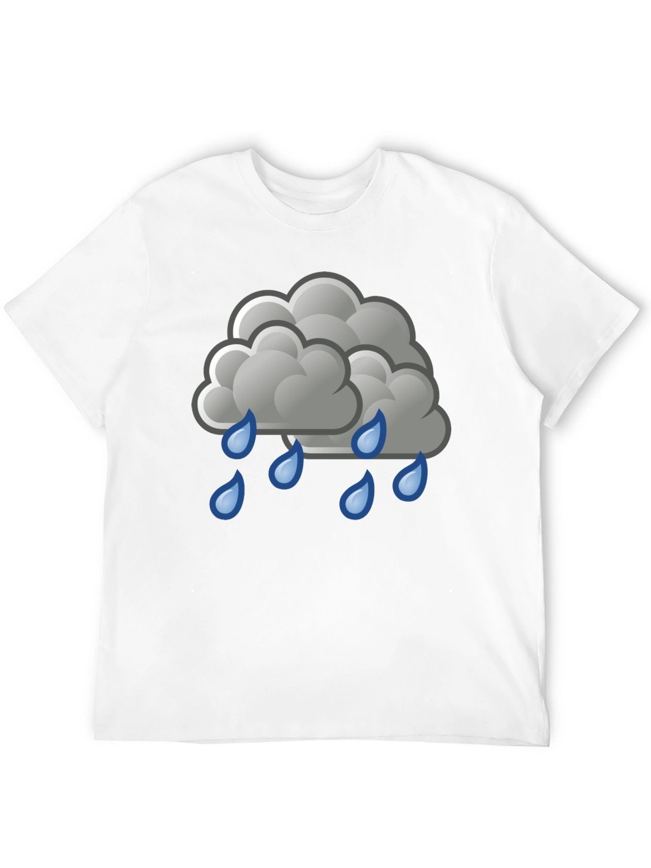 Black Rain Cloud Graphic Tee - Black Cotton Shirt view 12