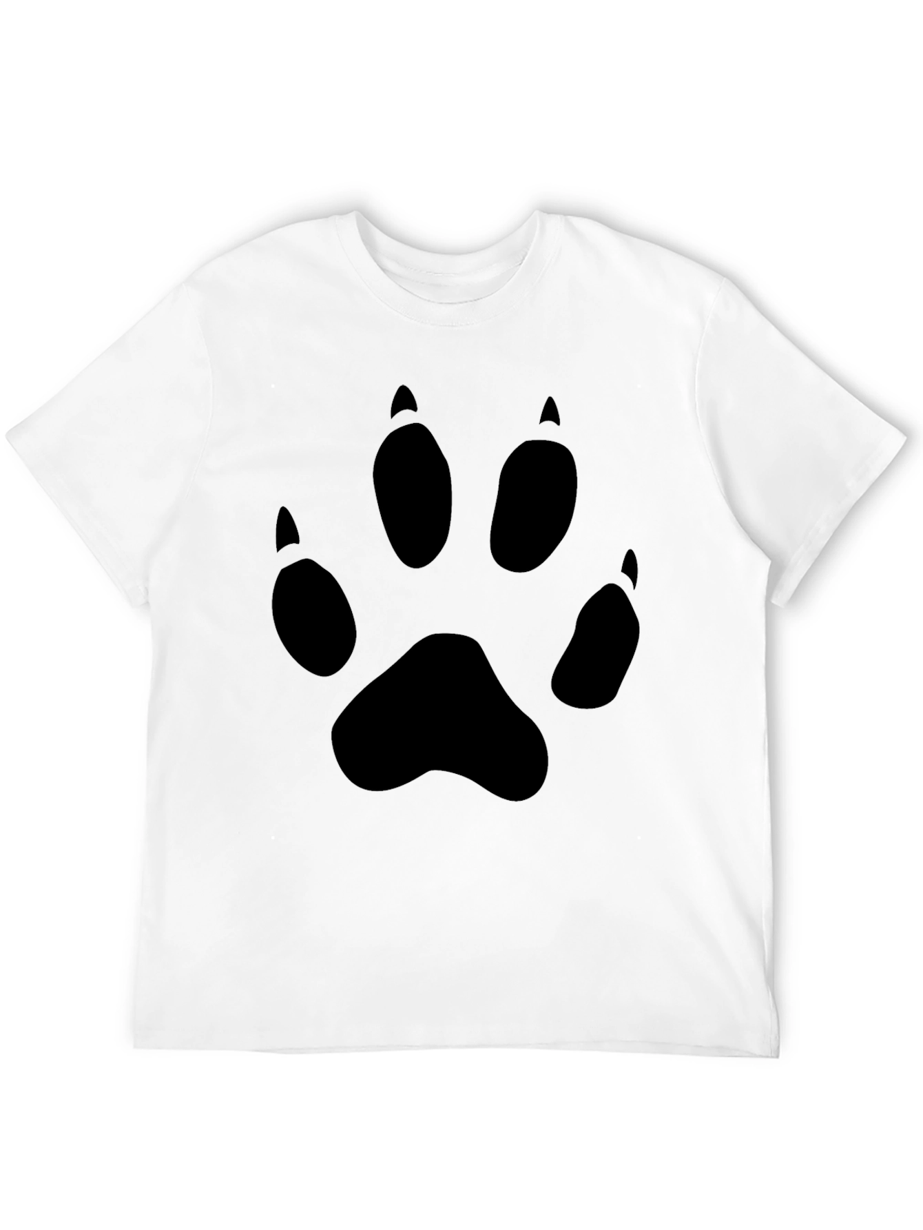 Black Black T-Shirt with Animal Paw Print Design view 12