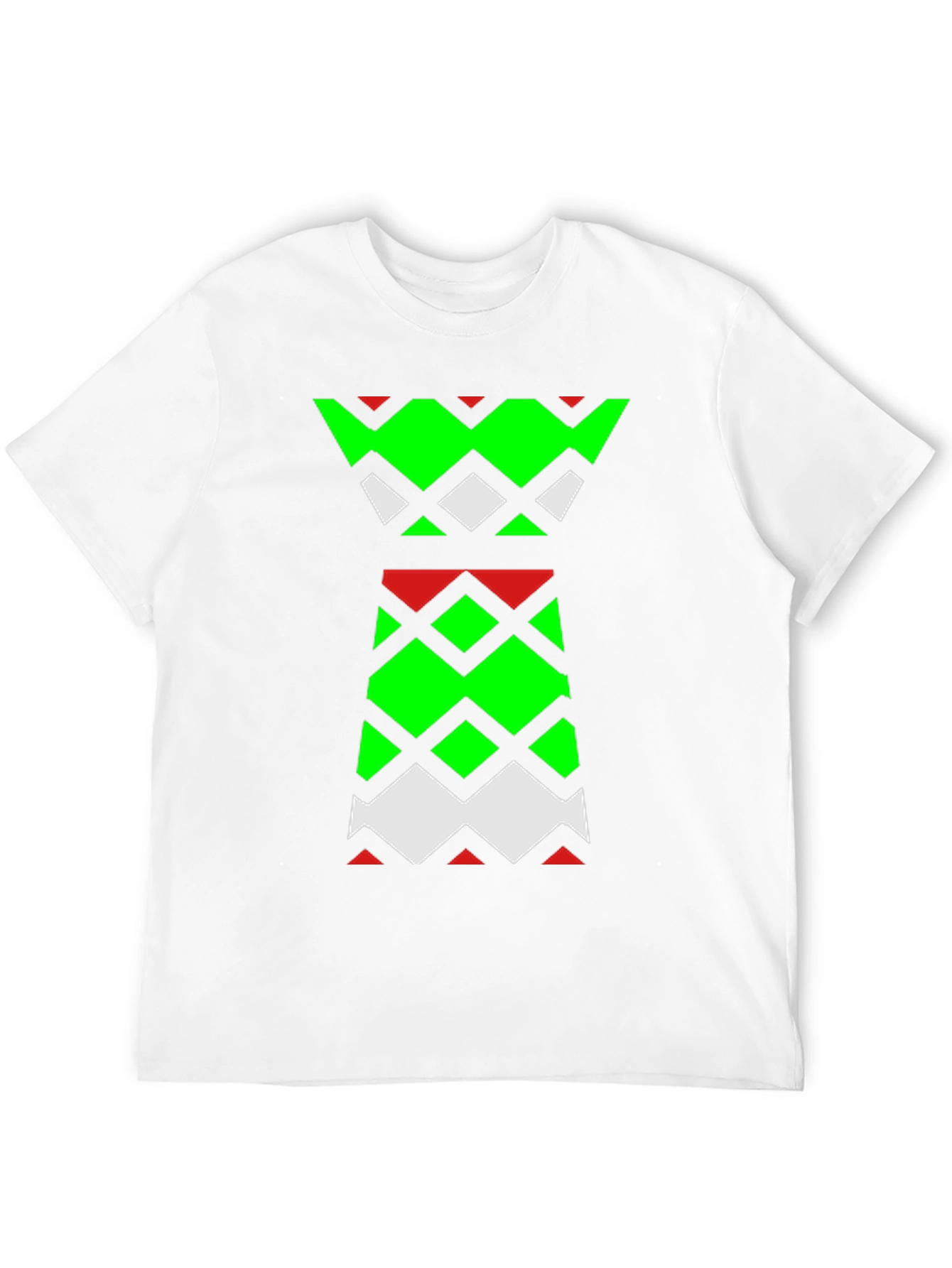 Black Geometric Pattern Tee - Modern Statement Shirt view 12