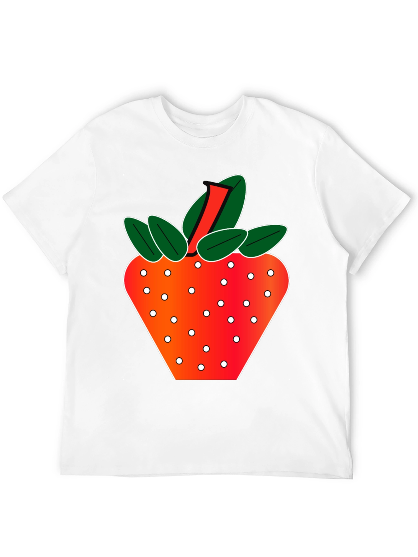 Black Strawberry Graphic T-Shirt - Fresh & Fun Design view 12