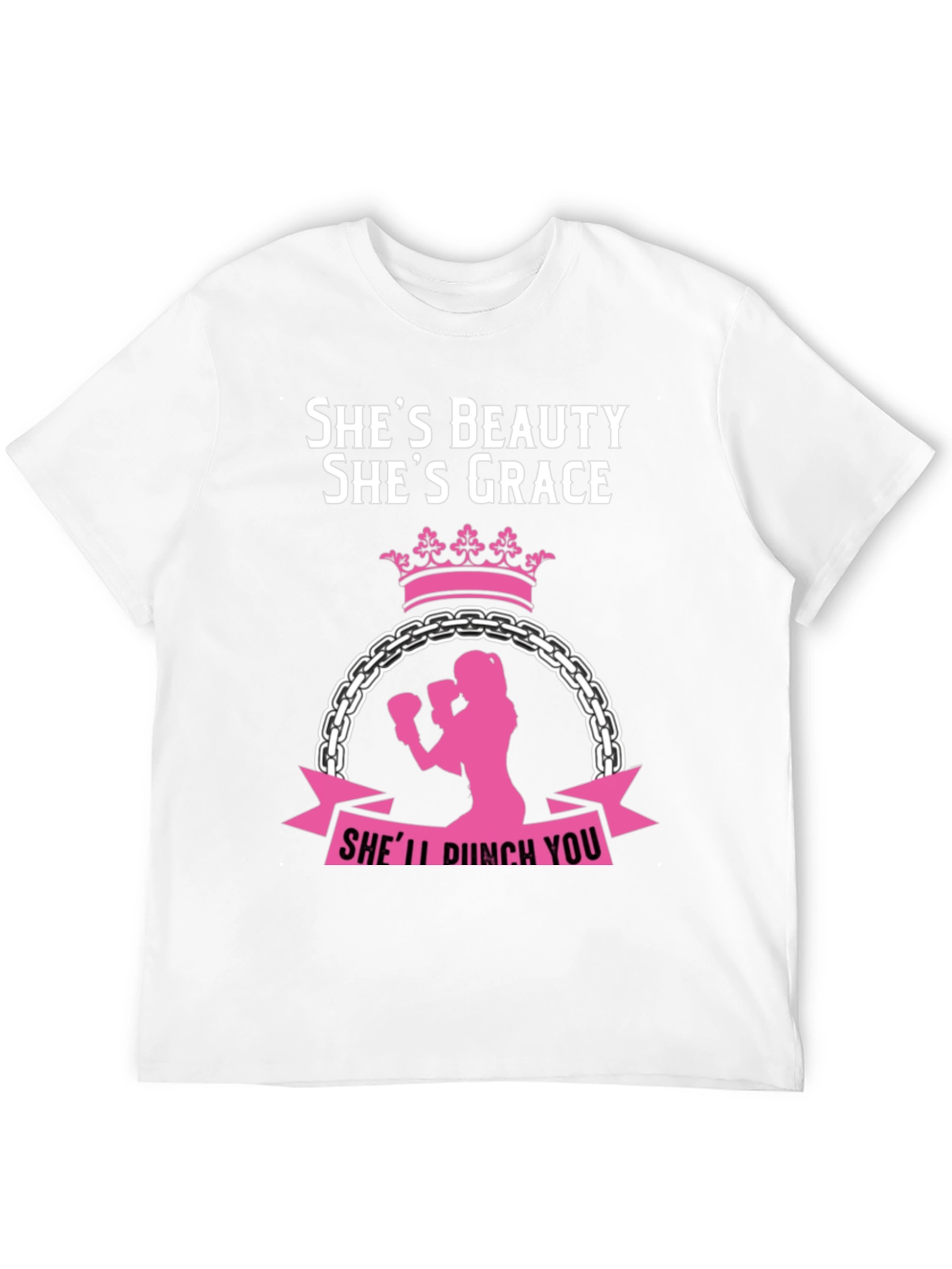 Black She's Beauty She's Grace Women's Boxing T-Shirt view 12