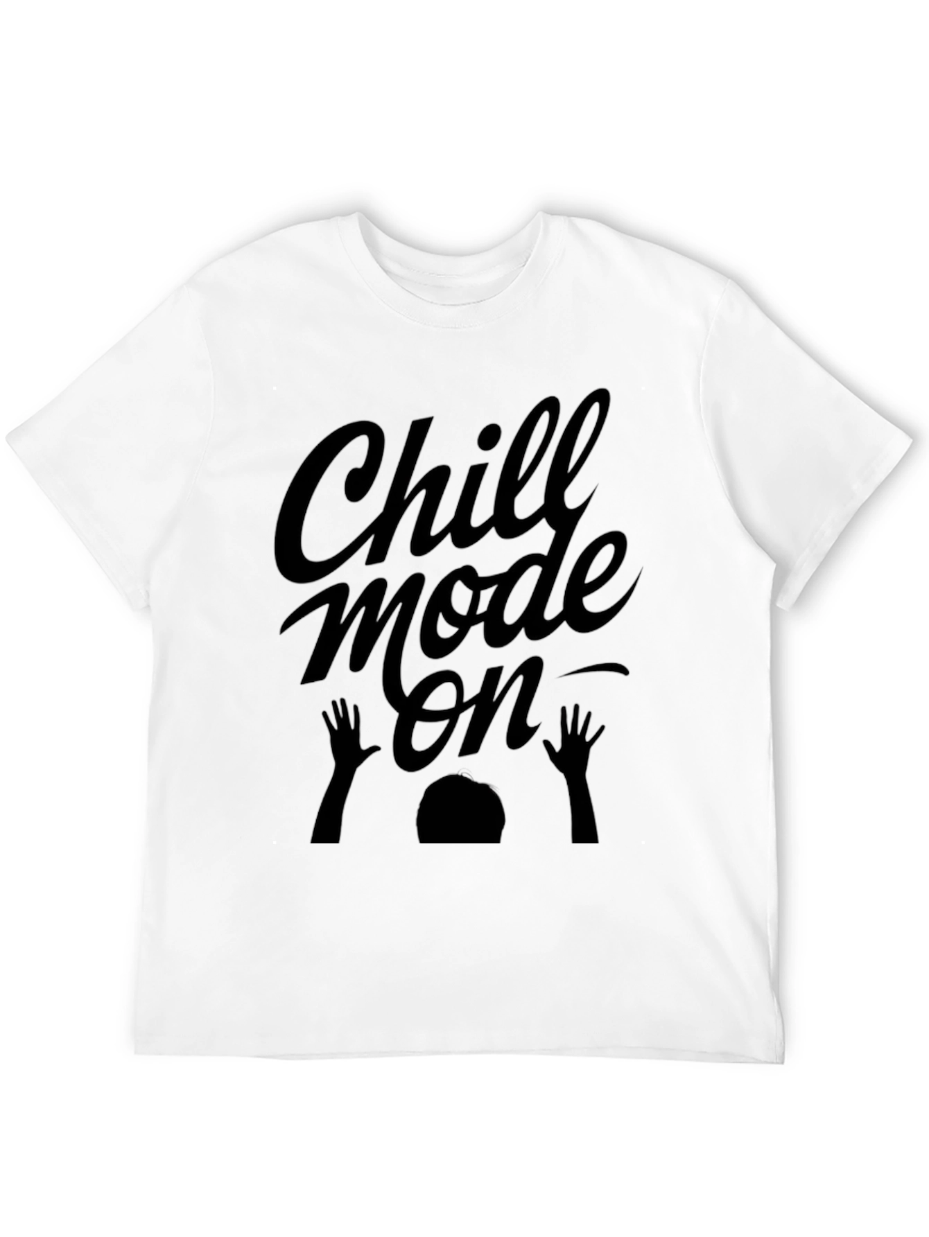 Black Chill Mode On Black Graphic T-Shirt view 12