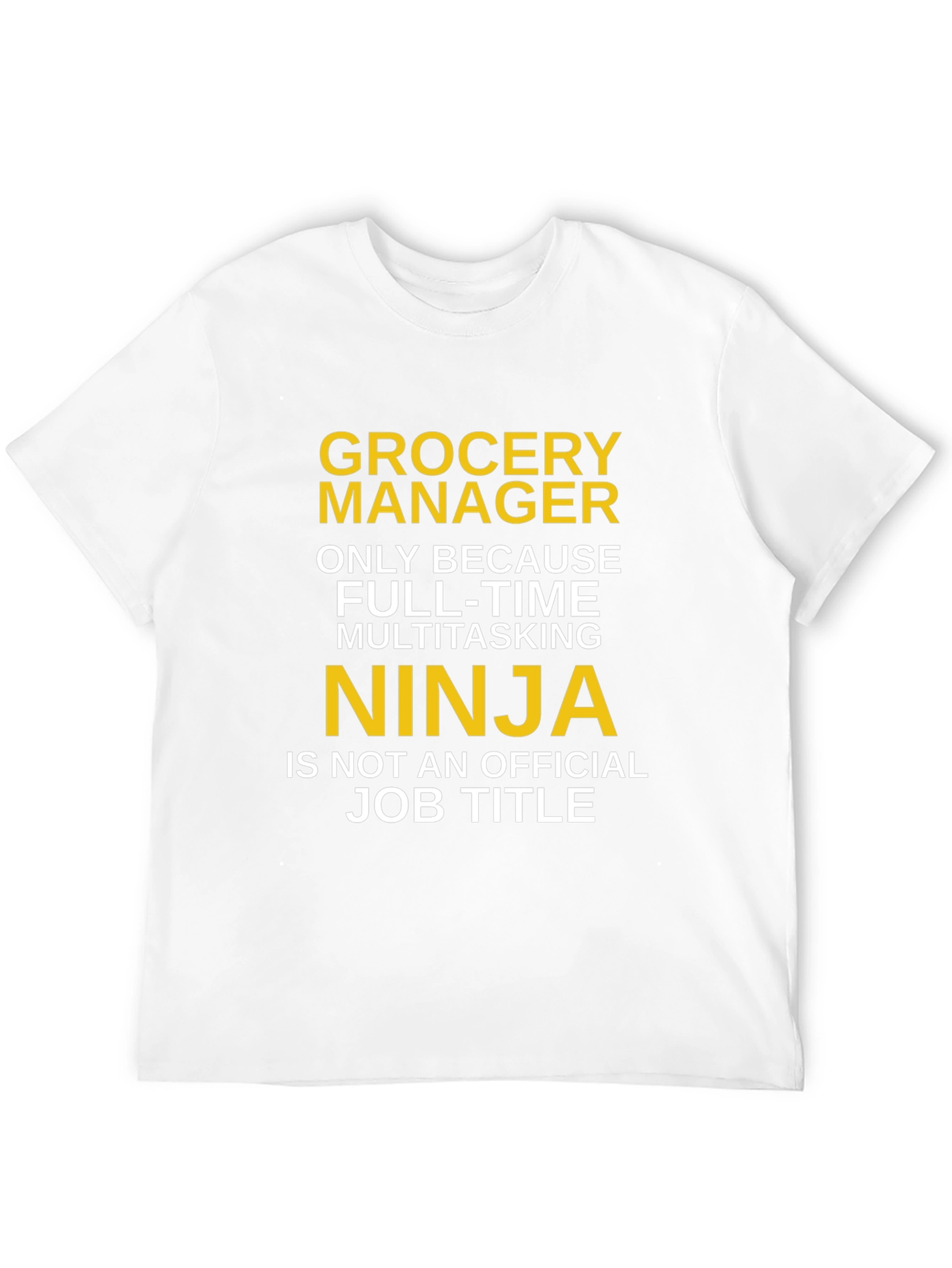 Black Grocery Manager Ninja T-Shirt view 12