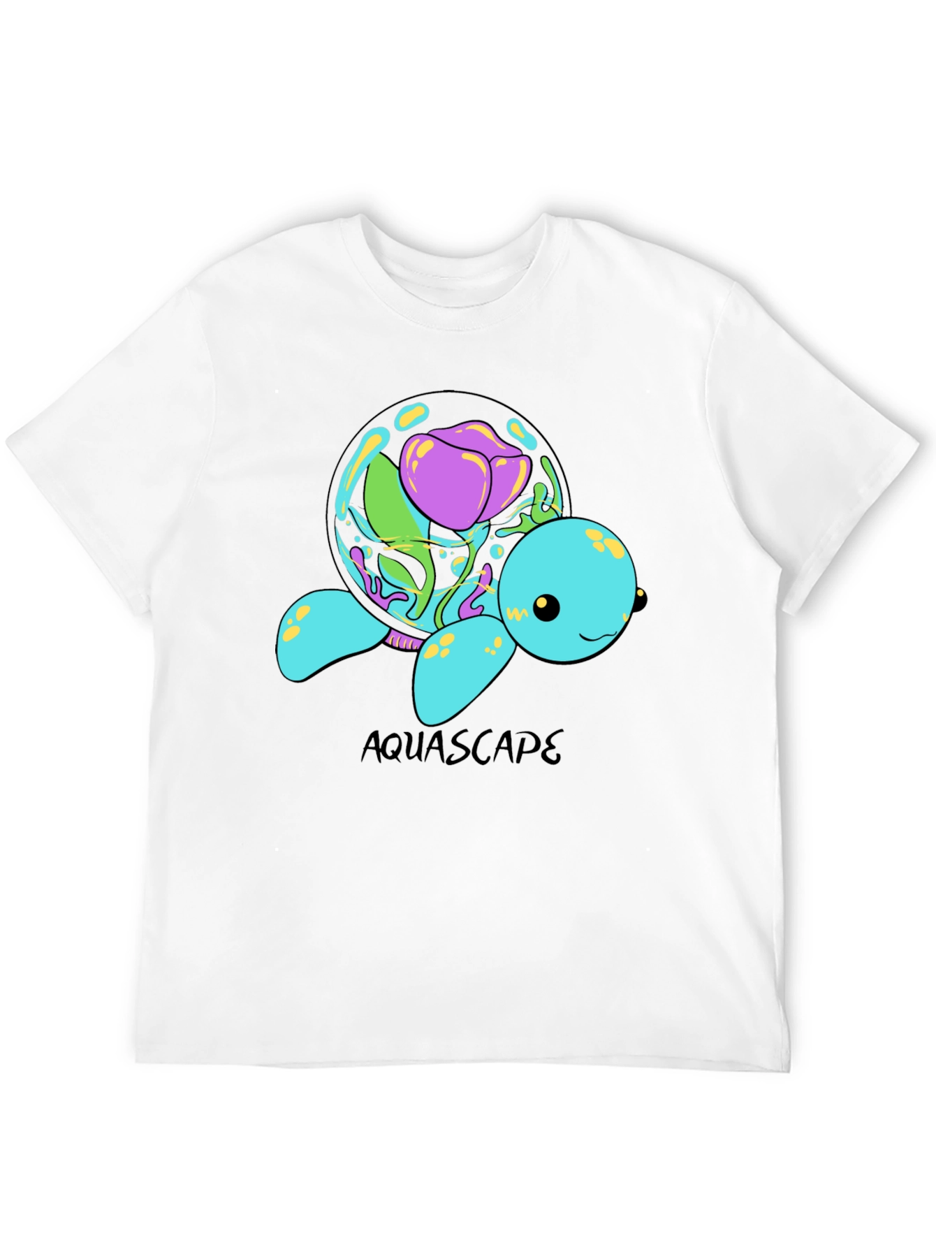Black Aquascape Turtle Graphic T-Shirt view 12
