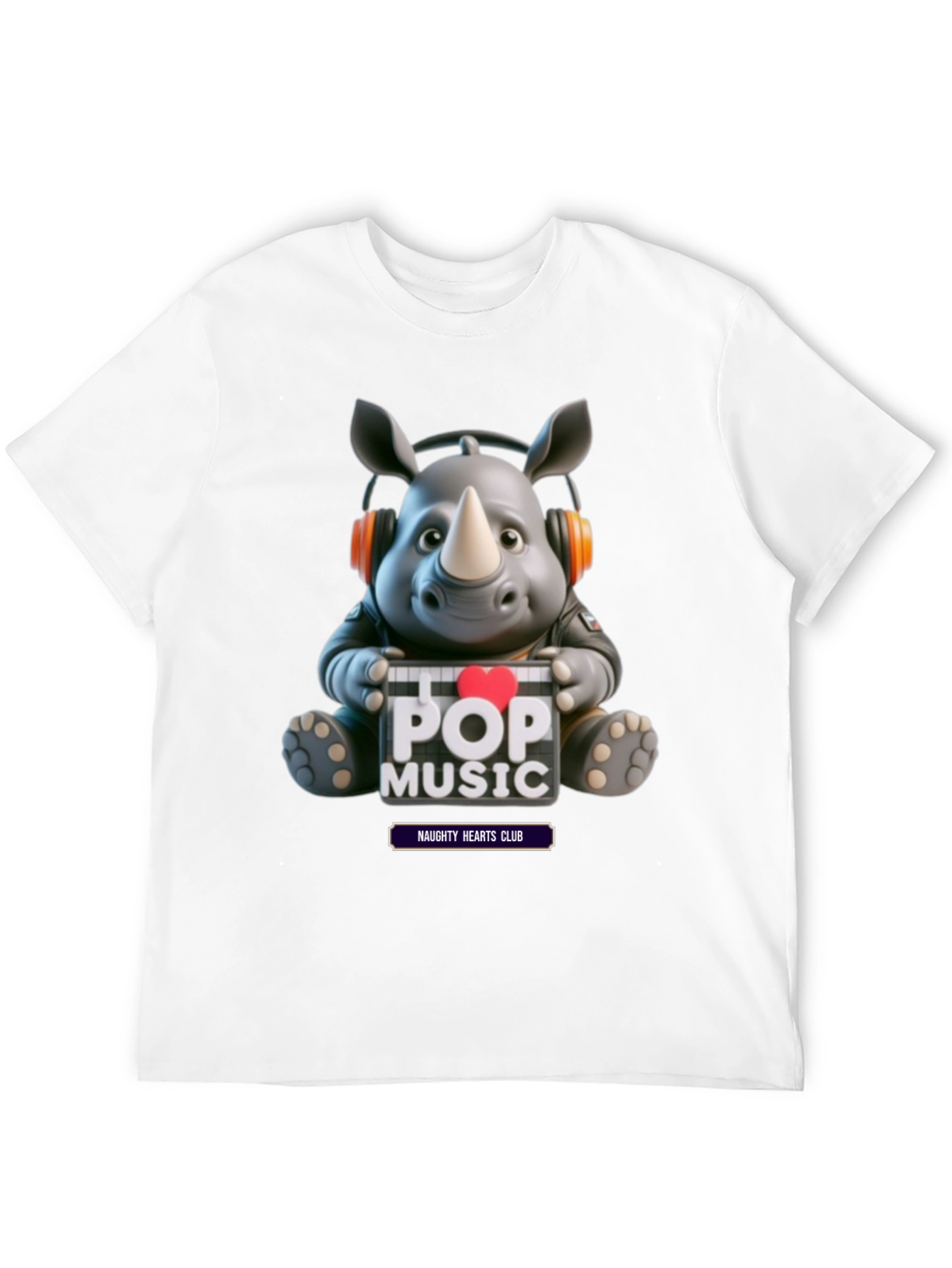 Black Pop Music Rhino Tee view 12