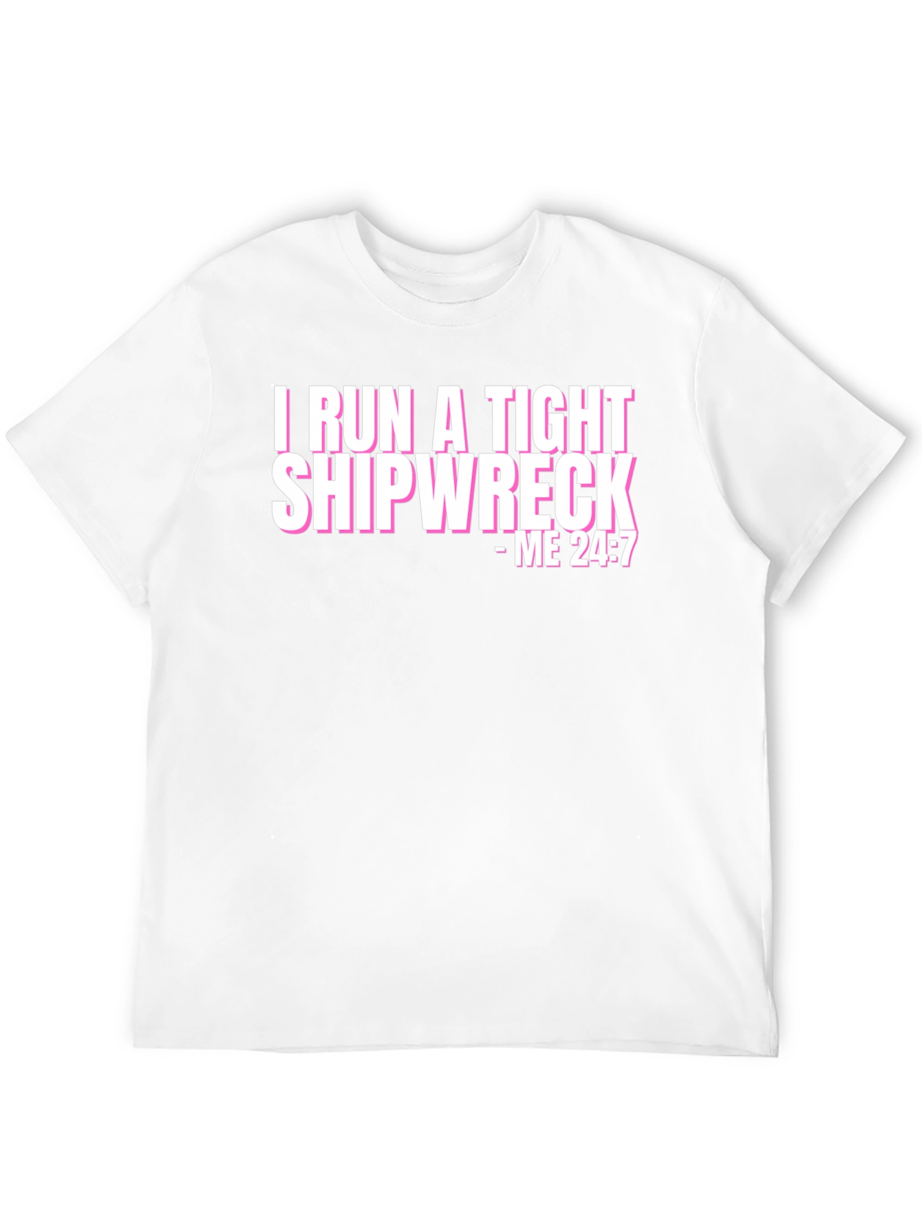 Black Tight Shipwreck Graphic Tee - Humor T-Shirt view 12