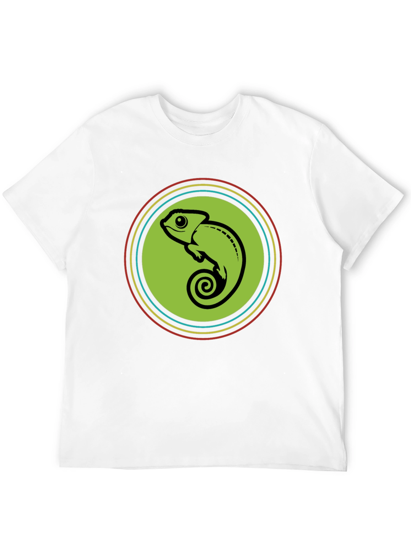 Black Chameleon Circle Graphic Tee - Cool & Comfy view 12