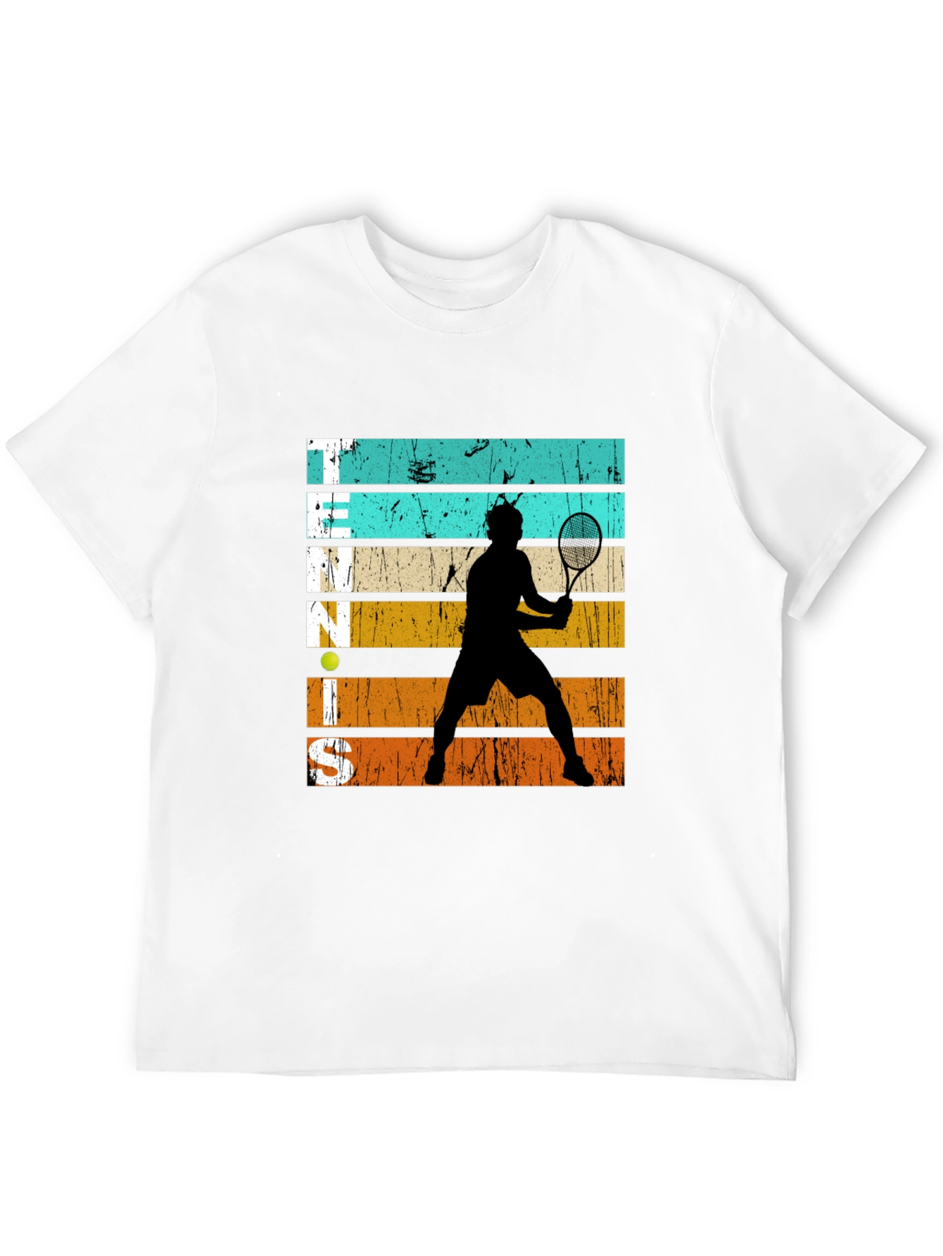 Black Retro Tennis Player Graphic T-Shirt view 12