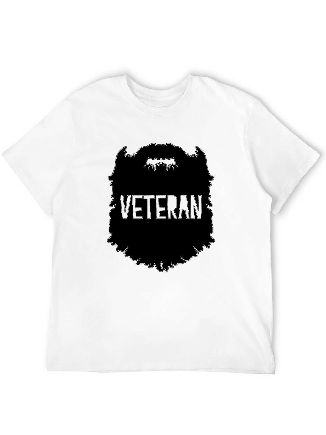 Black Veteran Beard Graphic Tee - Black view 12