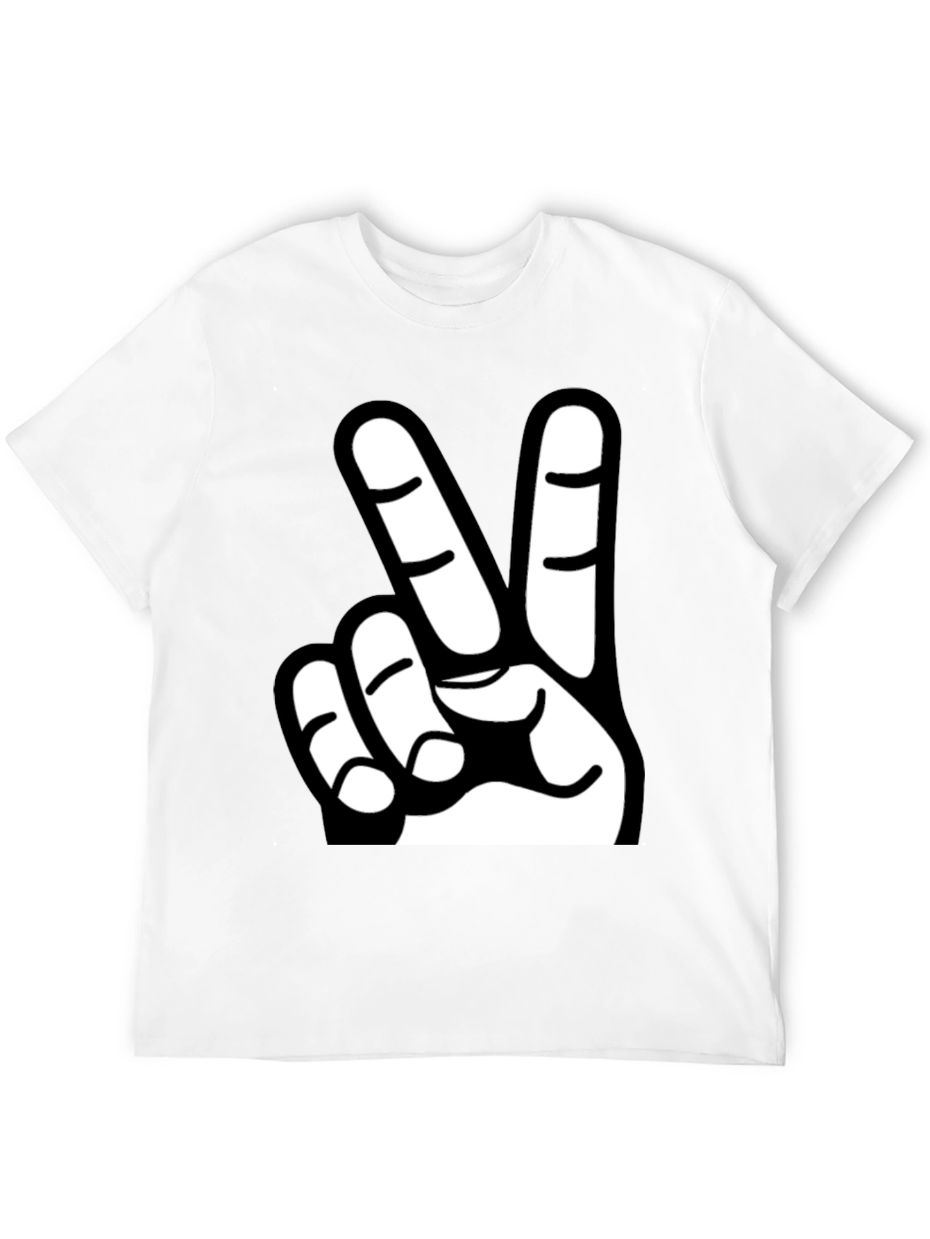Black Peace Sign Graphic Tee - Classic Black T-Shirt view 12