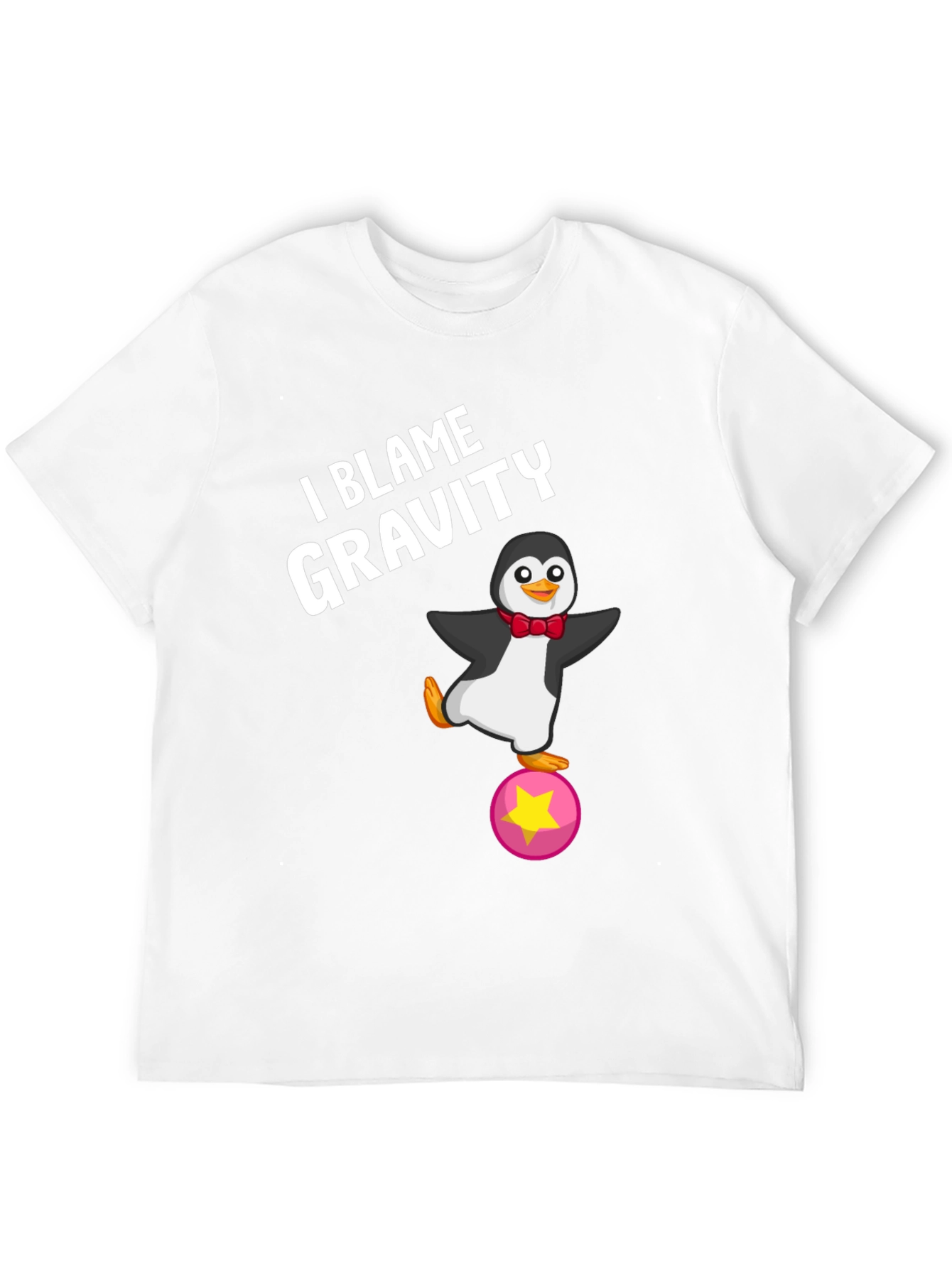 Black I Blame Gravity Penguin T-Shirt view 12