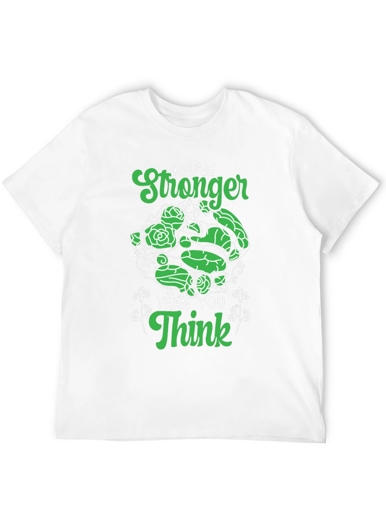 Black Stronger Than You Think Graphic Tee view 12