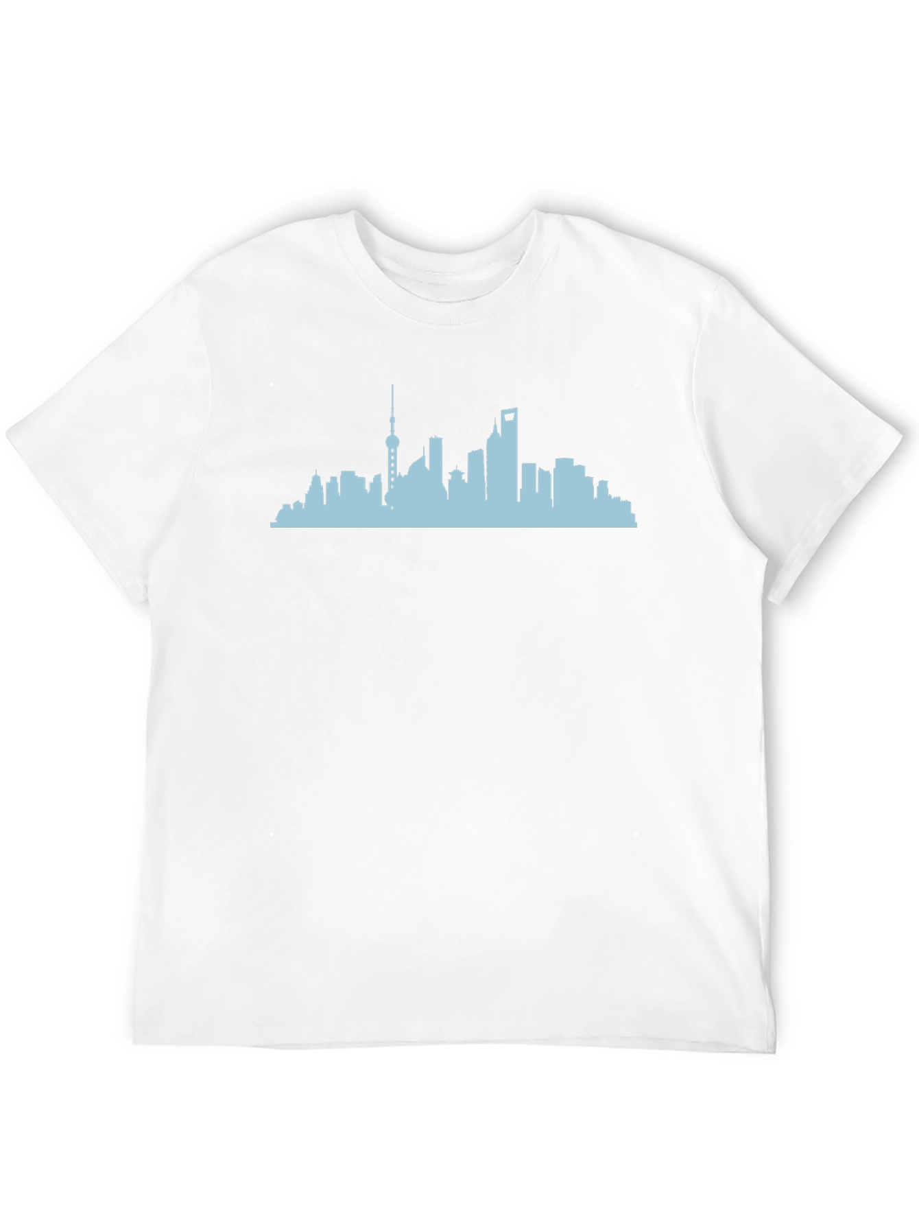 Black Shanghai Skyline Graphic T-Shirt - Black view 12
