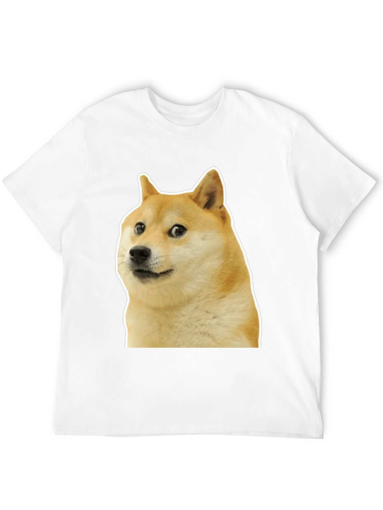 Black Doge Meme Graphic Tee - Black Cotton T-Shirt view 12