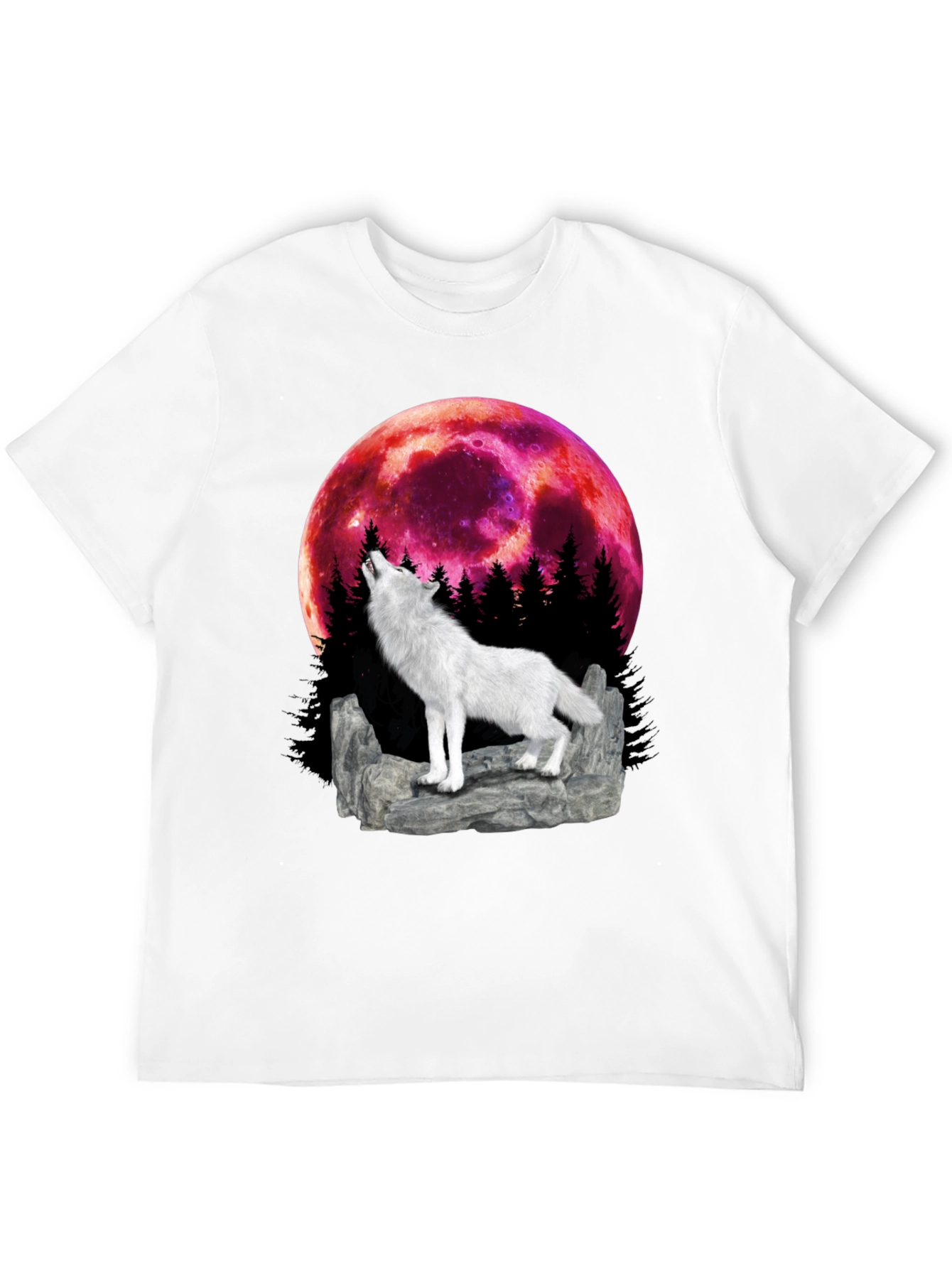 Black Wolf Howling at the Moon Graphic Tee view 12