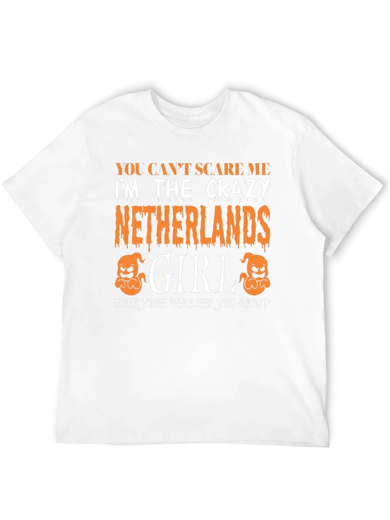 Black Crazy Netherlands Girl Halloween T-Shirt view 12