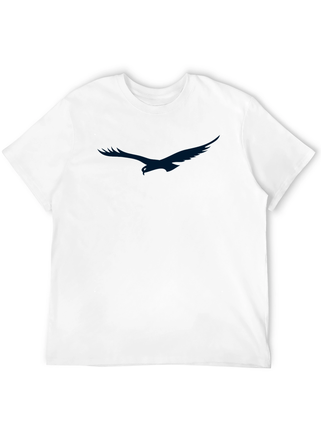 Black Men's Black T-Shirt with Eagle Graphic view 12