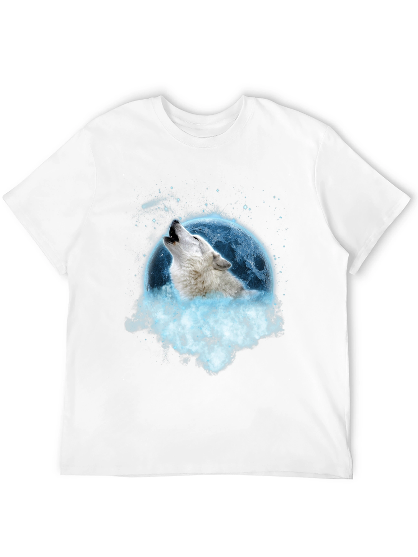 Black Wolf Howling at Moon Graphic Tee view 12